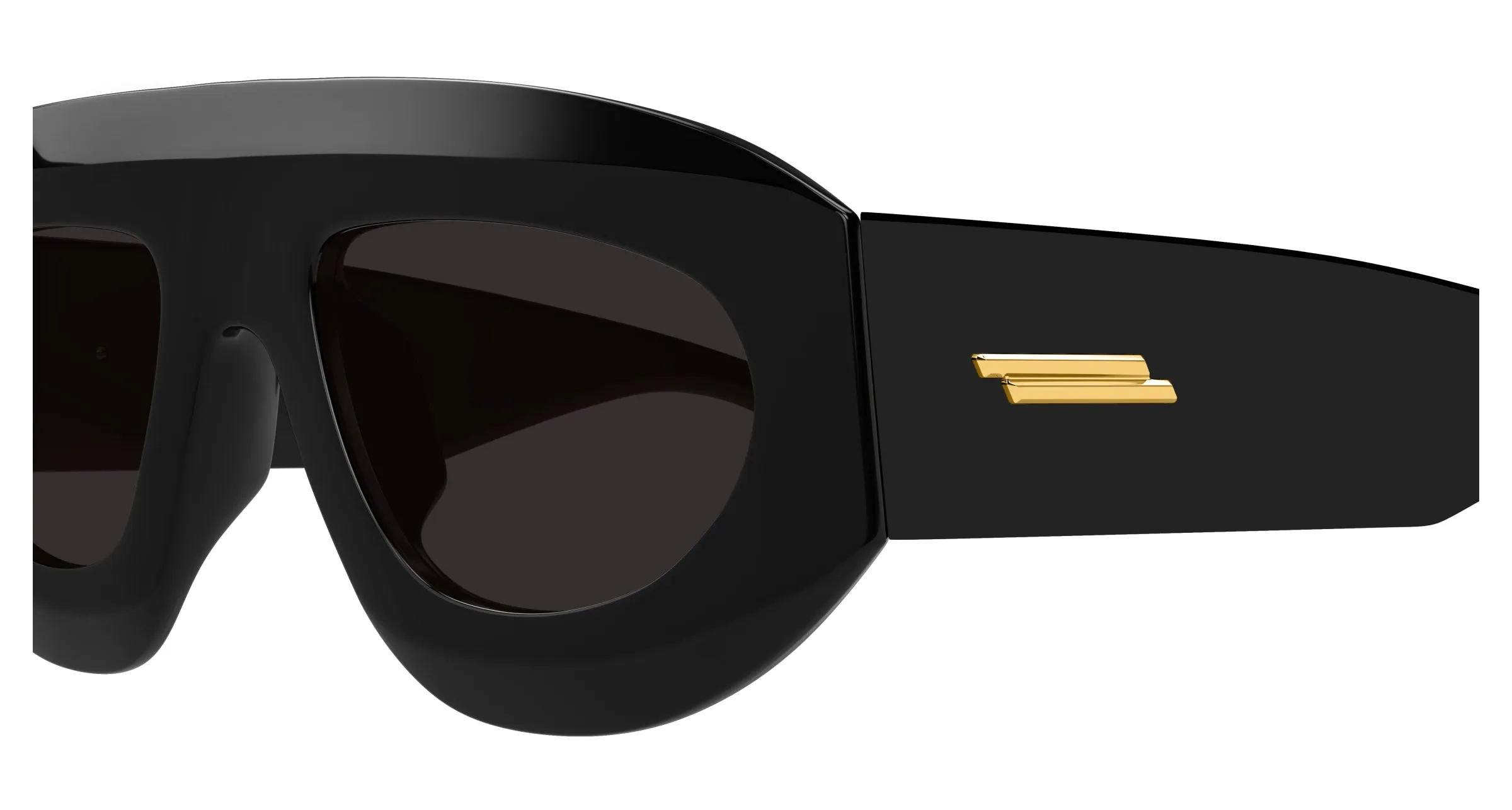Bottega Veneta BV1358S 001 Occhiali da sole Acetato Nero Grigio Geometrica - immagine 3