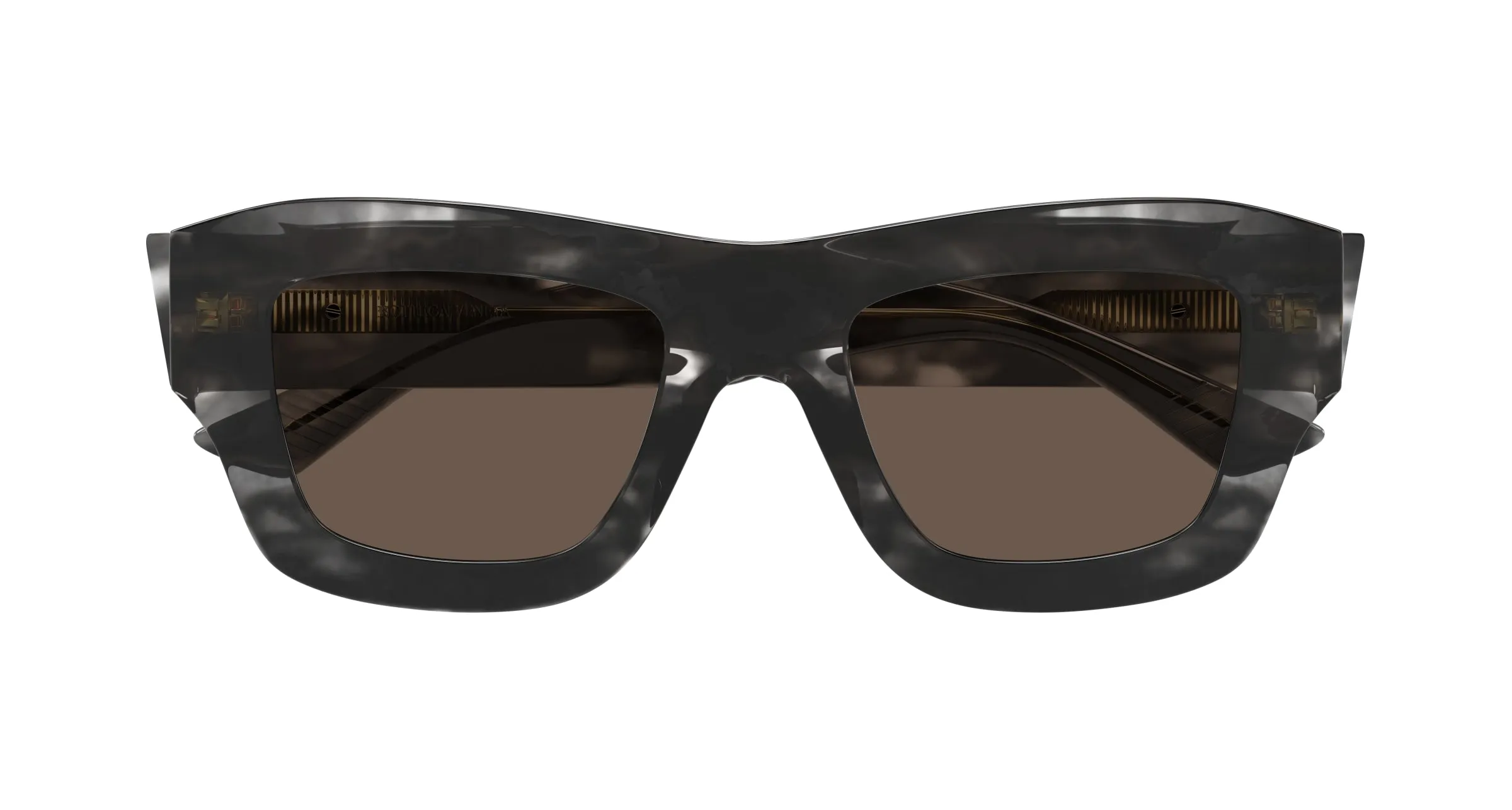 Bottega Veneta BV1357S 002 Occhiali da sole Acetato Nero Marrone Squadrata - immagine 2