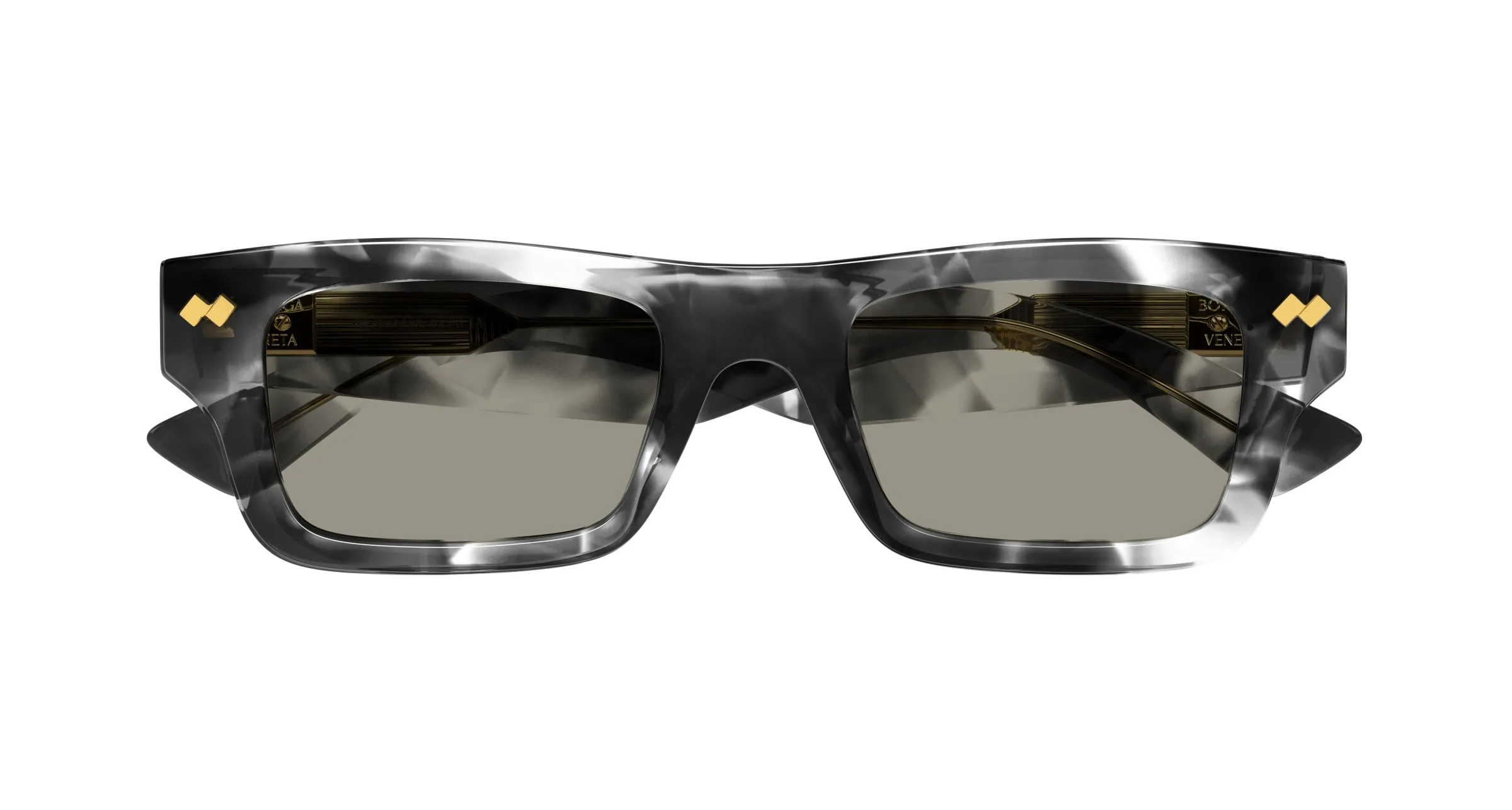 Bottega Veneta BV1351S 002 Occhiali da sole Acetato Havana Fumo Squadrata - immagine 2