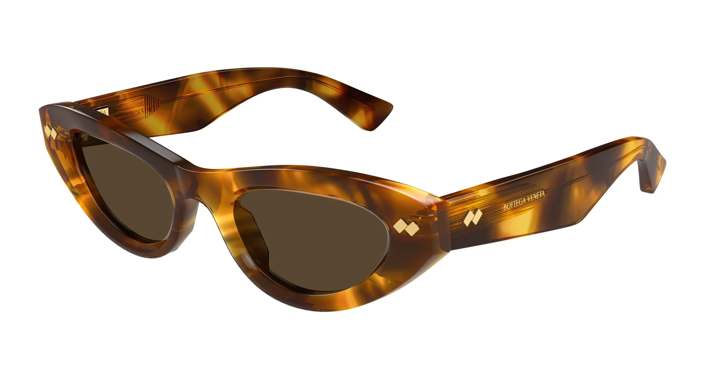 Bottega Veneta BV1350S 002 Occhiali da sole Acetato Havana Marrone Cat Eye - immagine 1