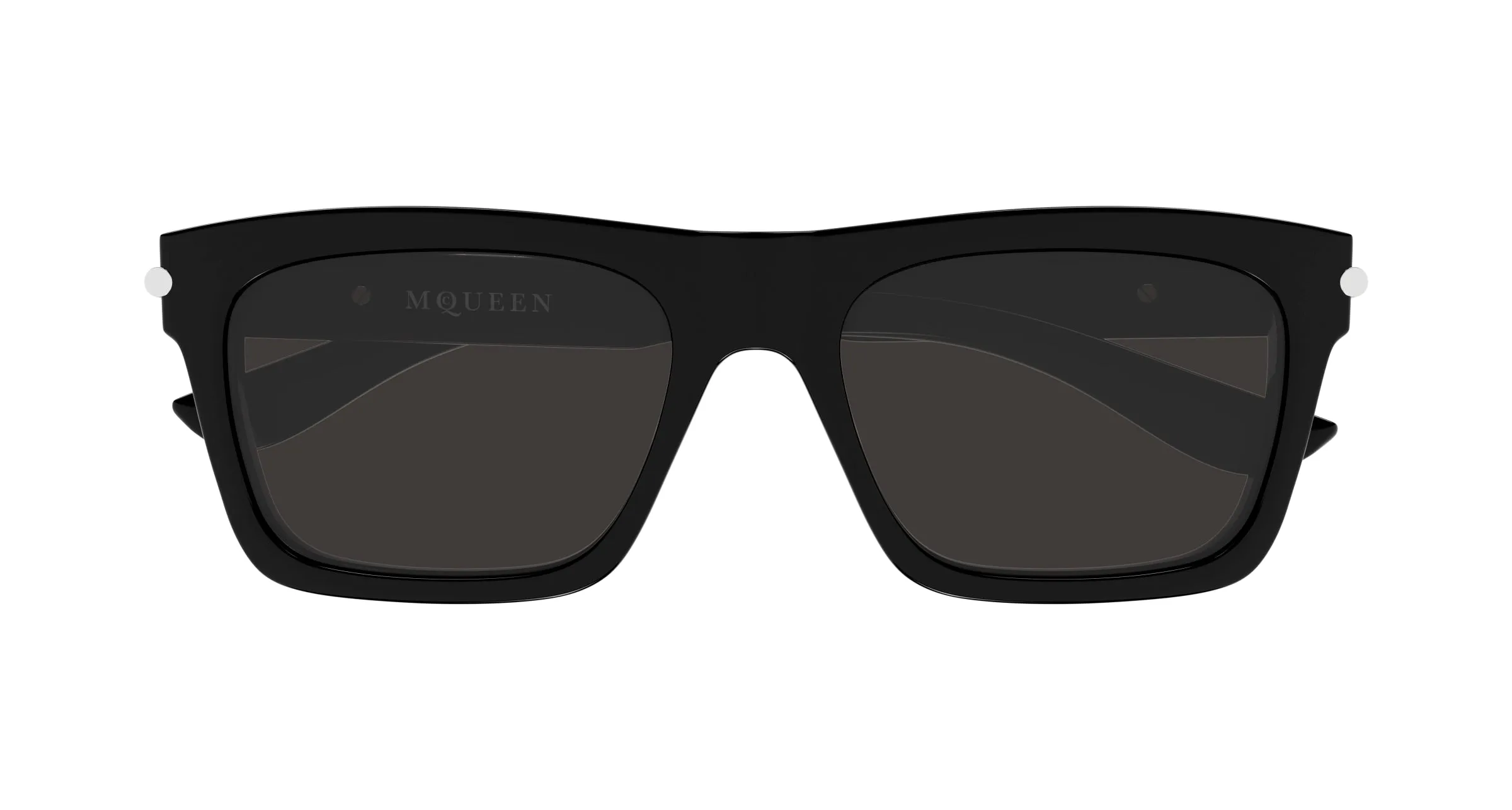 Alexander McQueen AM0495S 001 Occhiali da sole Acetato Nero Grigio Squadrata - immagine 2