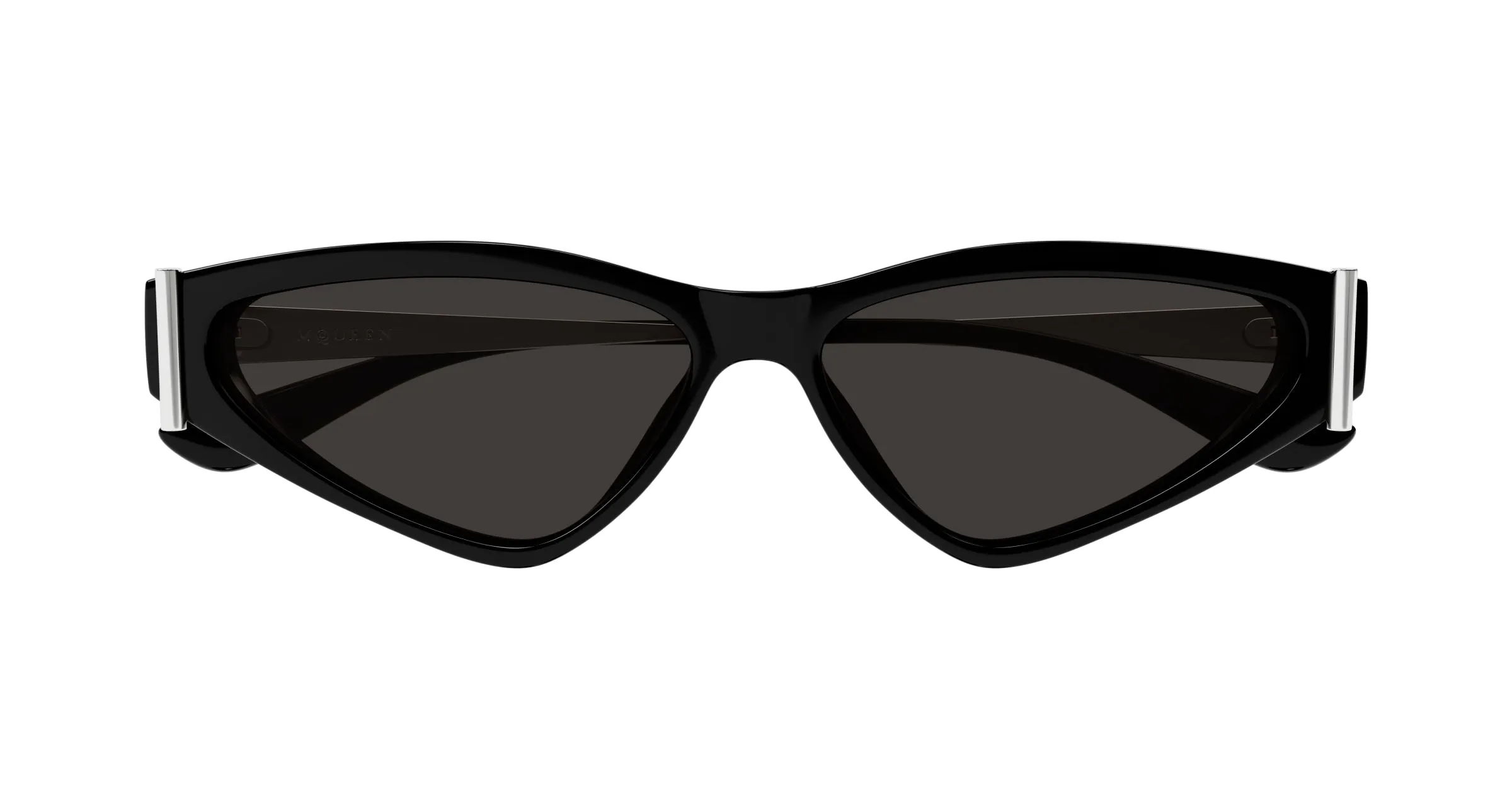 Alexander McQueen AM0493S 001 Occhiali da sole Acetato Nero Grigio Geometrica - immagine 2