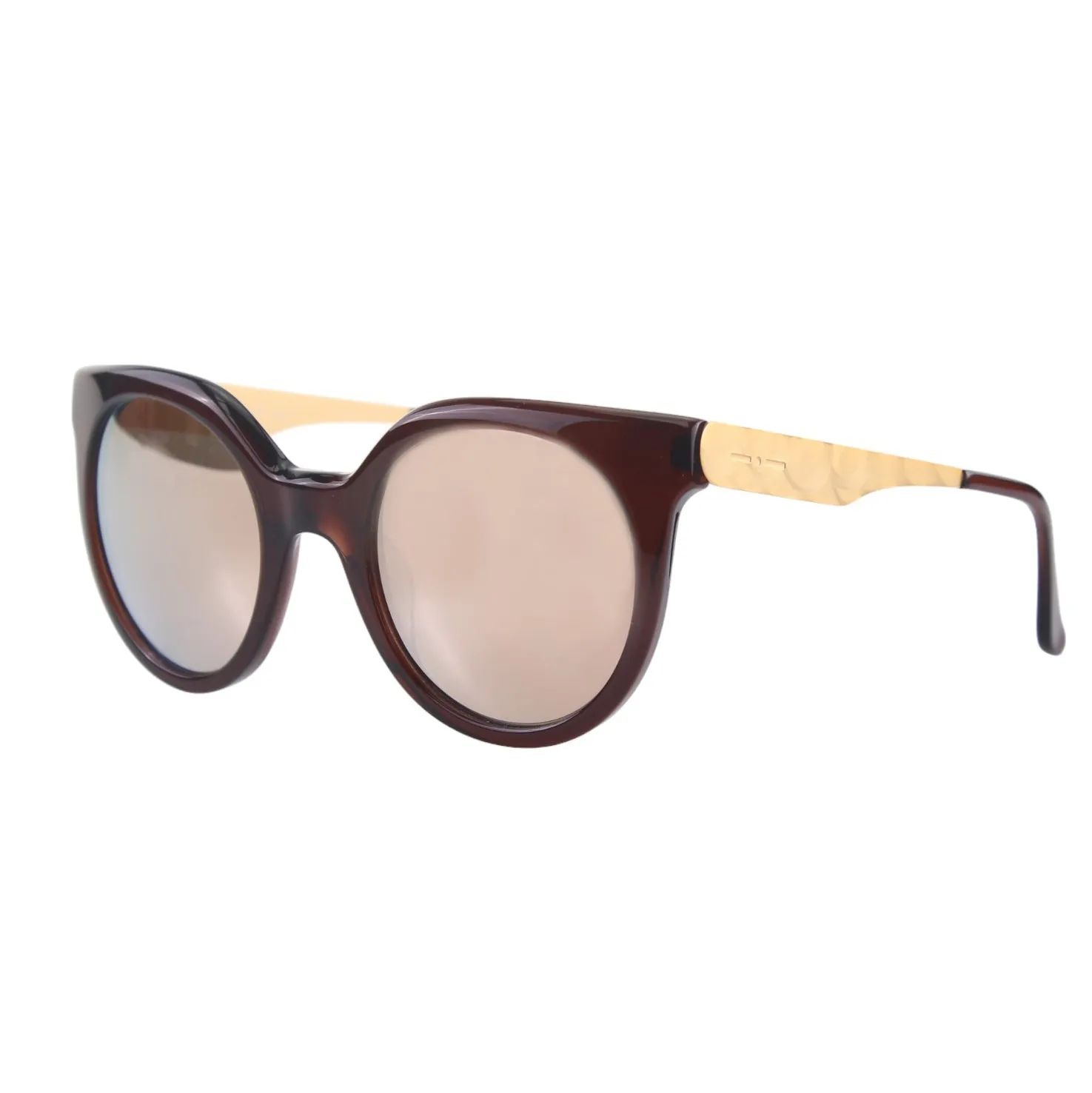 Italia Independent Donna I-LIGHT METAL 0801 044.ACE Occhiali da sole outlet Acetato Marrone Marrone Rotonda - immagine 1