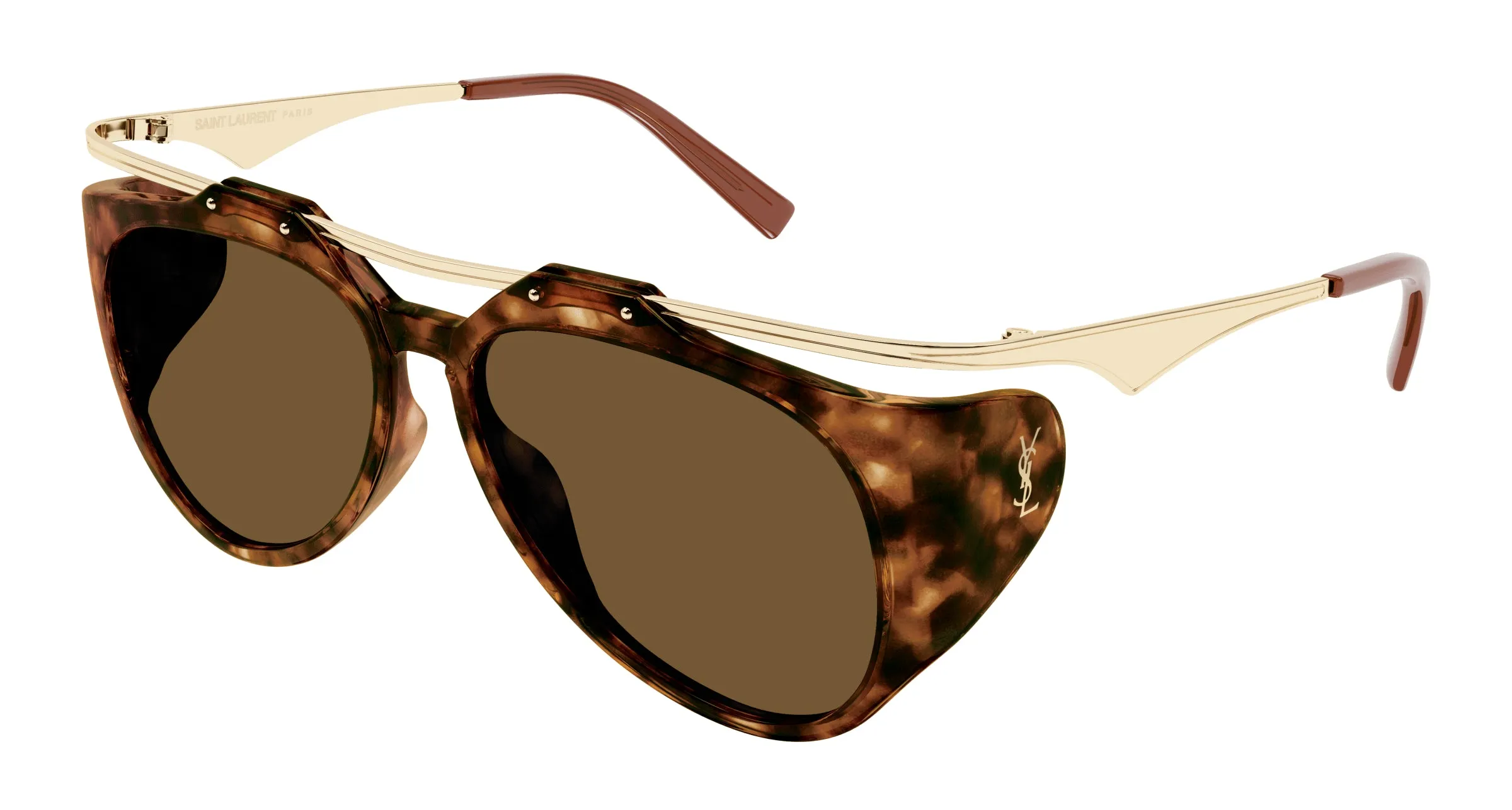 SAINT LAURENT SL M137/F AMELIA 002 Occhiali da sole Bio-iniettato Havana Marrone Pilot - immagine 1