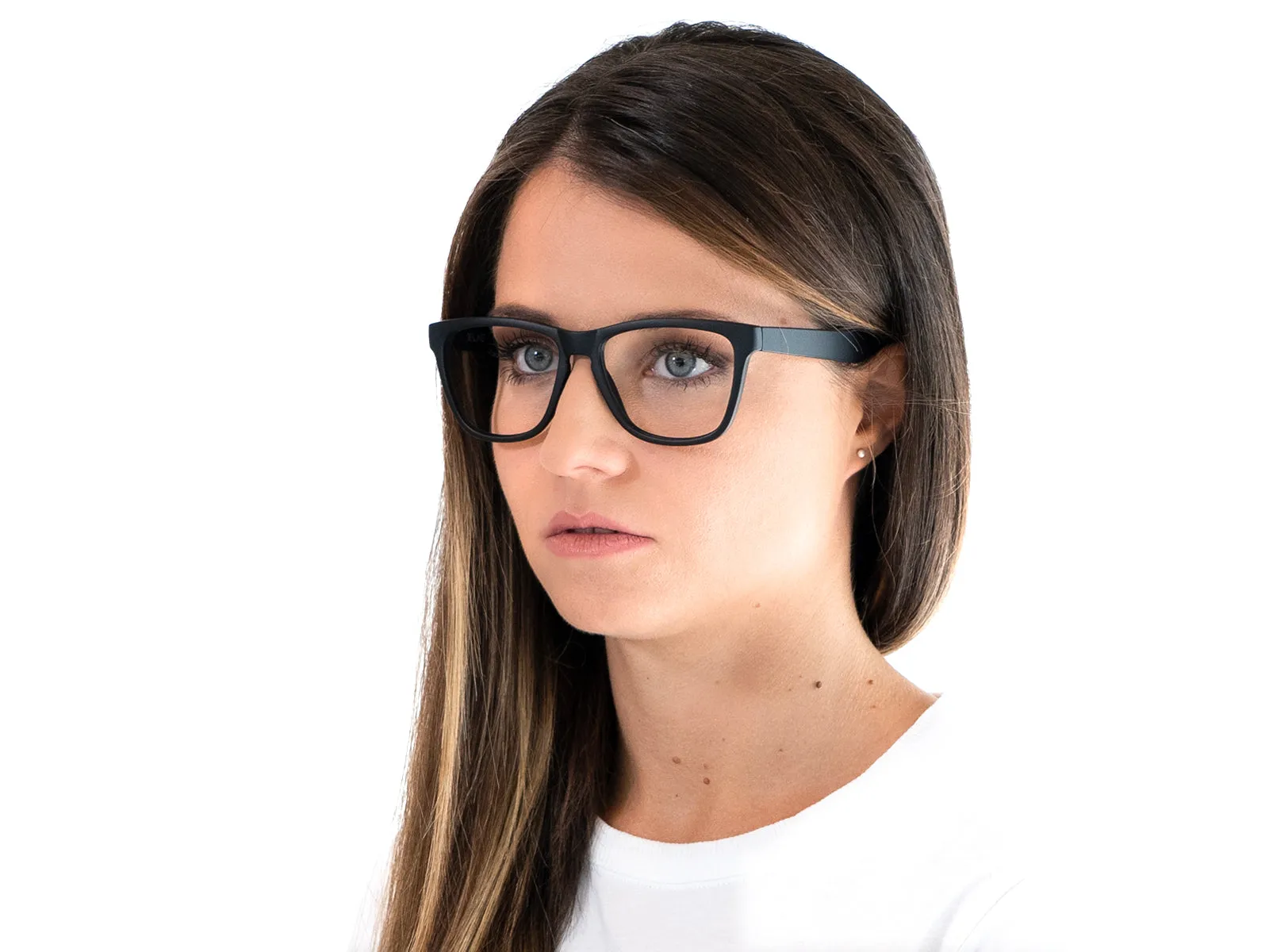 XLAB Unisex DEVON2 Montature da vista Plastica Nero Squadrata Anti-luce blu Anti luce blu - per PC - immagine 4