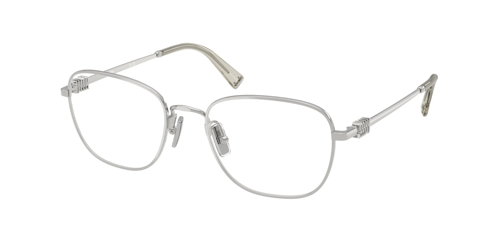Miu Miu MU 50WV 1BC1O1 Montature da vista Metallo Argento Trasparente Squadrata Normale - immagine 1