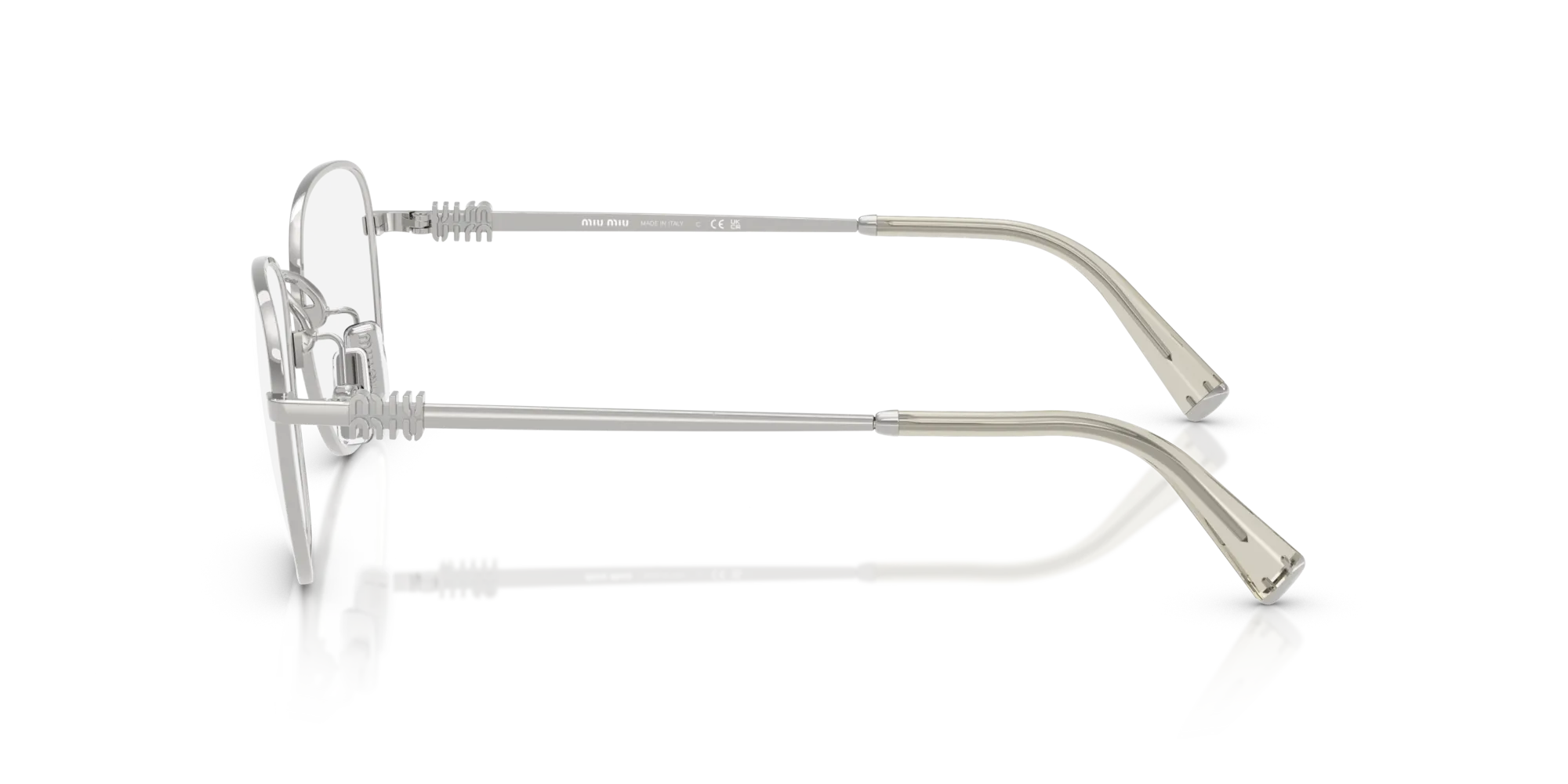 Miu Miu MU 50WV 1BC1O1 Montature da vista Metallo Argento Trasparente Squadrata Normale - immagine 4