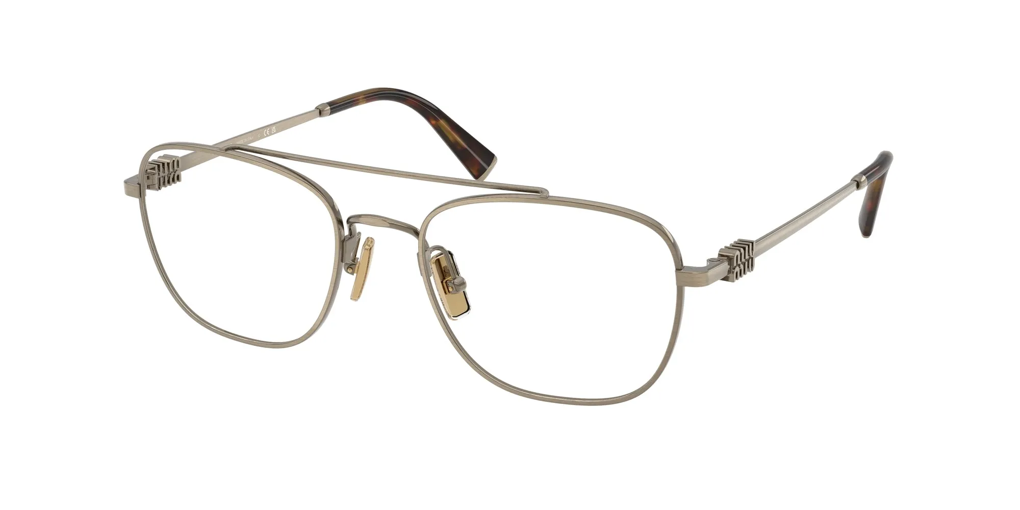 Miu Miu MU 51WV 26C1O1 Montature da vista Metallo Oro Squadrata Normale - immagine 1