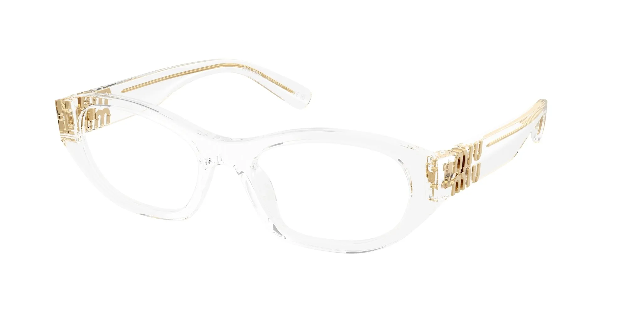 Miu Miu MU 03WV 15Z1O1 Montature da vista Acetato Trasparente Geometrica Normale - immagine 1