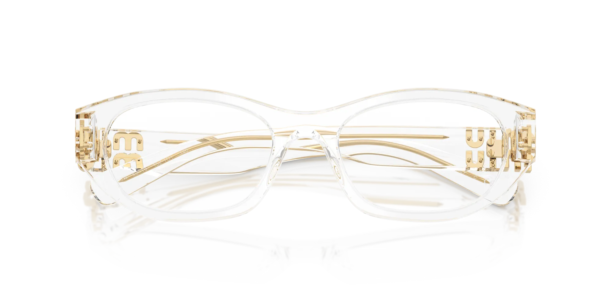 Miu Miu MU 03WV 15Z1O1 Montature da vista Acetato Trasparente Geometrica Normale - immagine 2