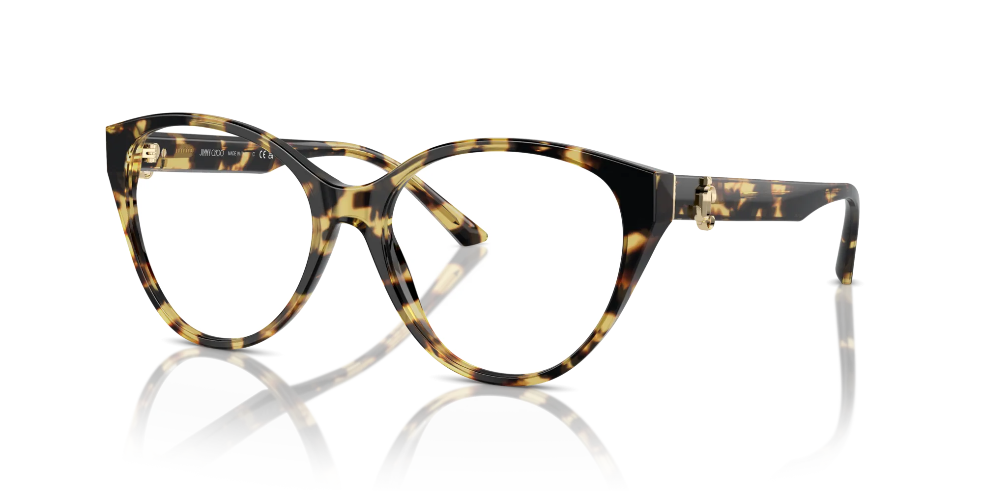 Jimmy Choo JC3009 5004 Montature da vista Acetato Havana Cat Eye - immagine 4