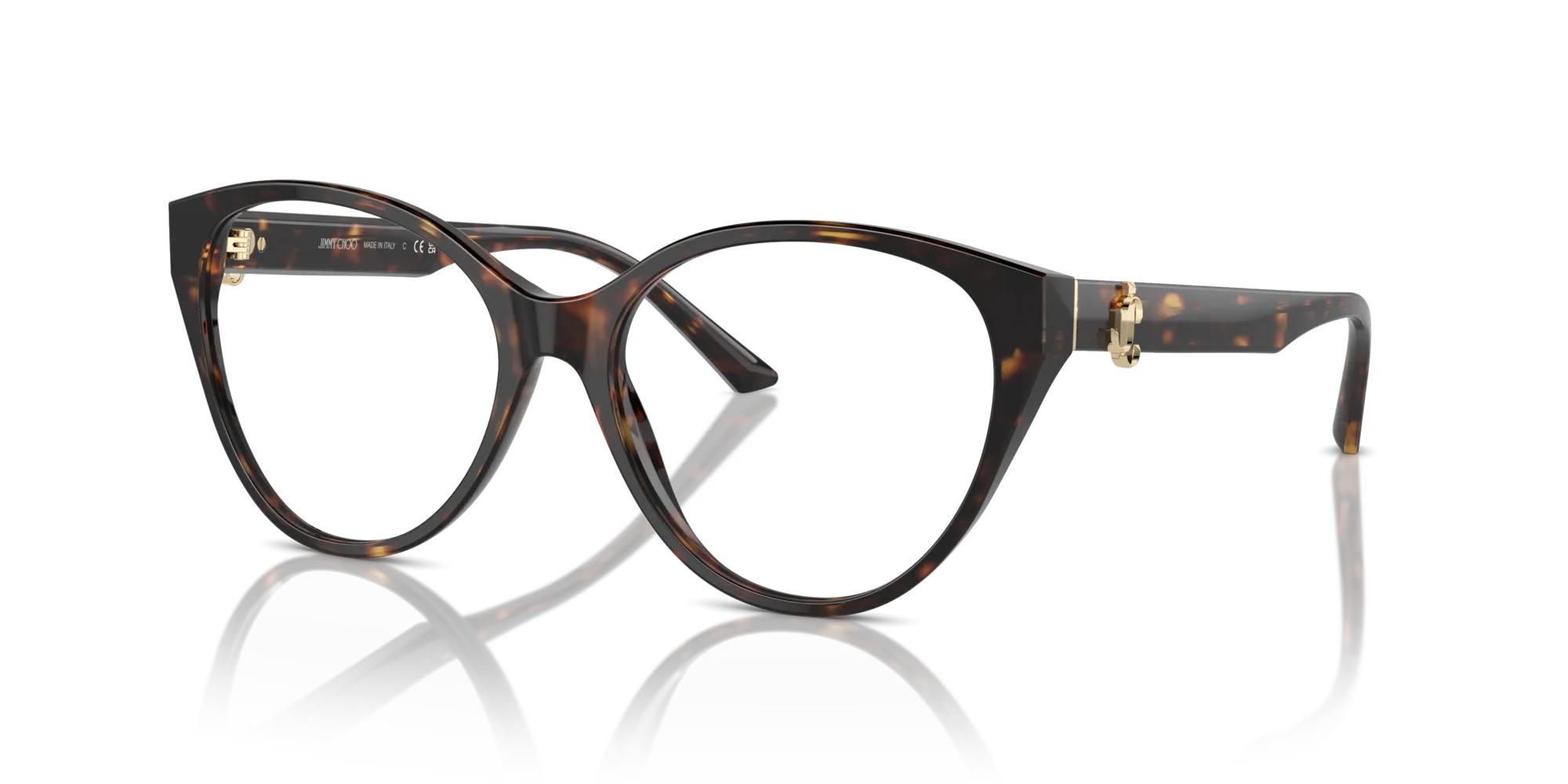 Jimmy Choo JC3009 5002 Montature da vista Acetato Havana Cat Eye - immagine 4