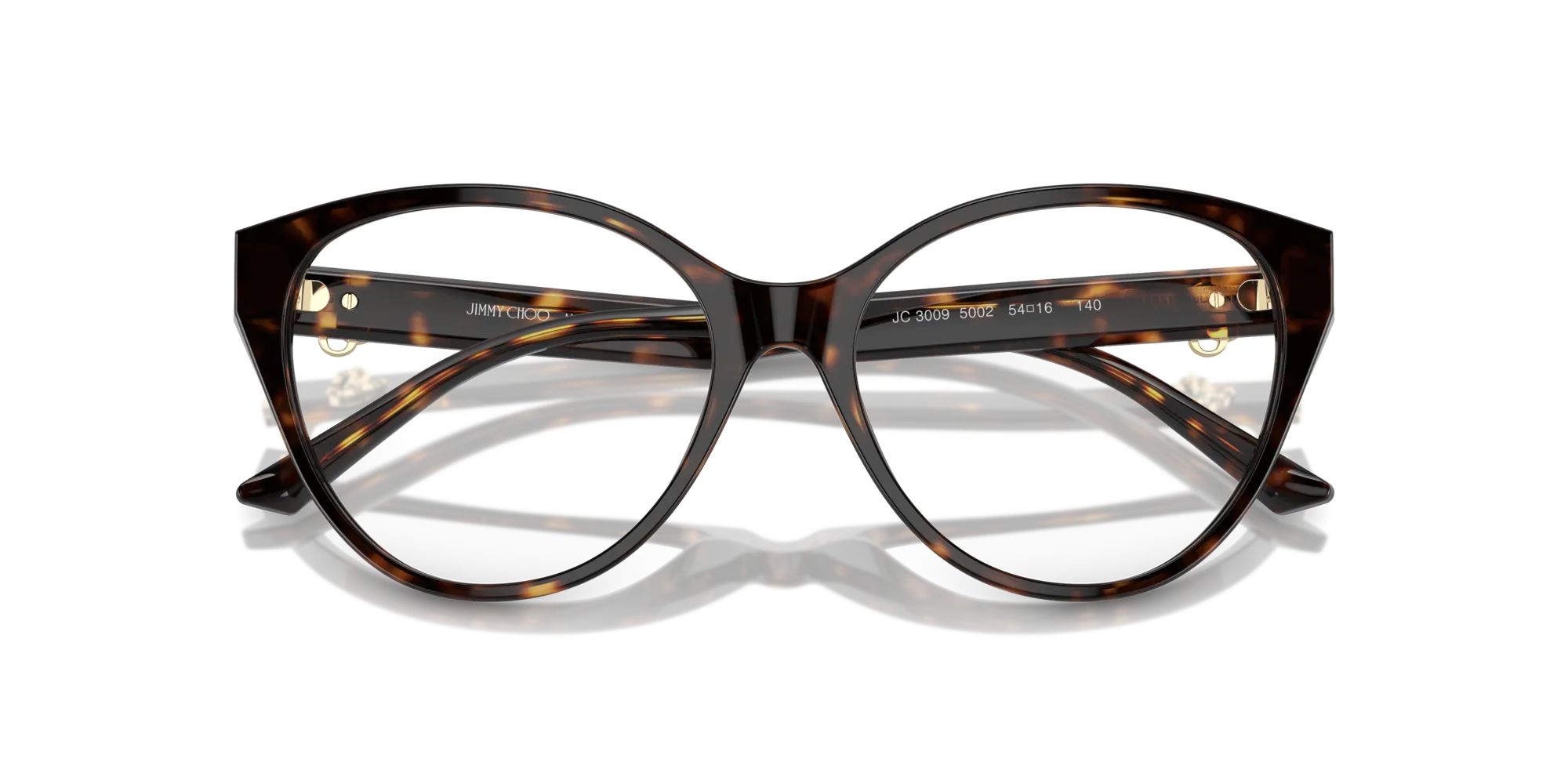 Jimmy Choo JC3009 5002 Montature da vista Acetato Havana Cat Eye - immagine 2