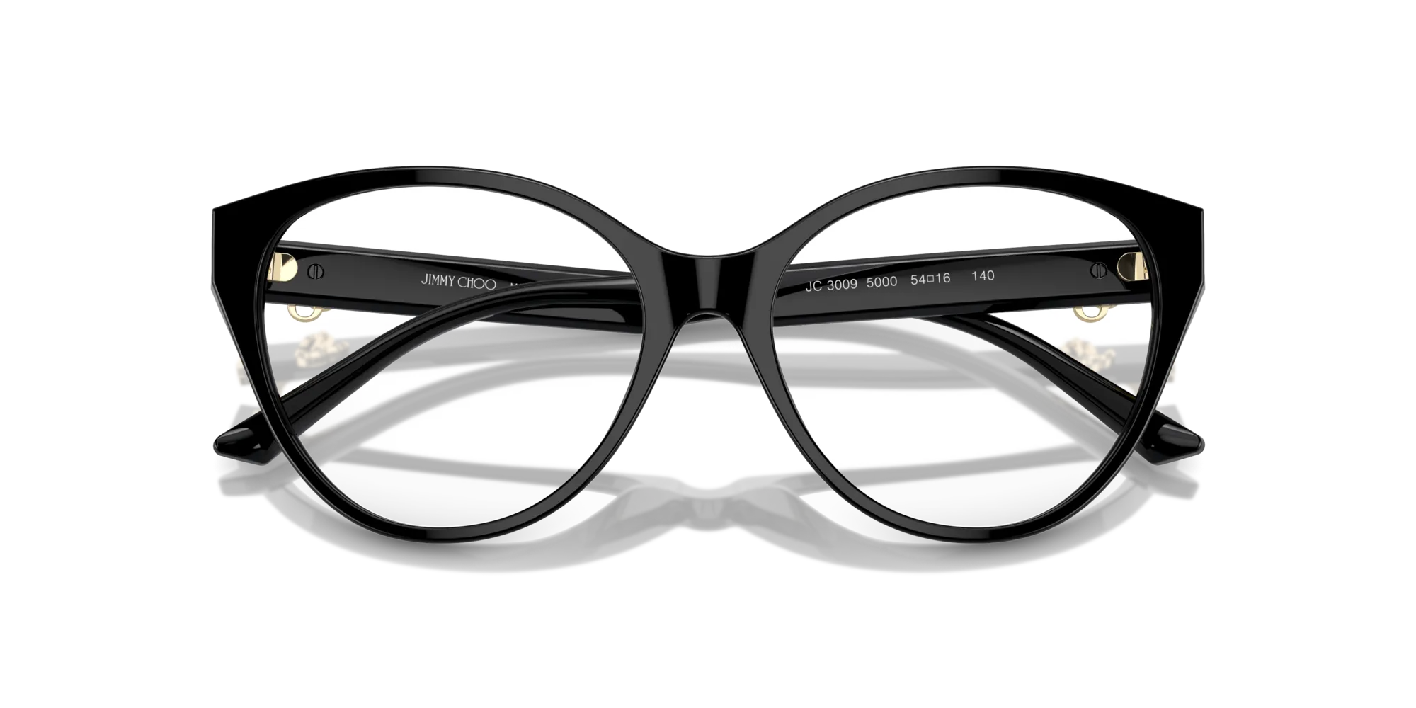 Jimmy Choo JC3009 5000 Montature da vista Acetato Nero Cat Eye - immagine 2