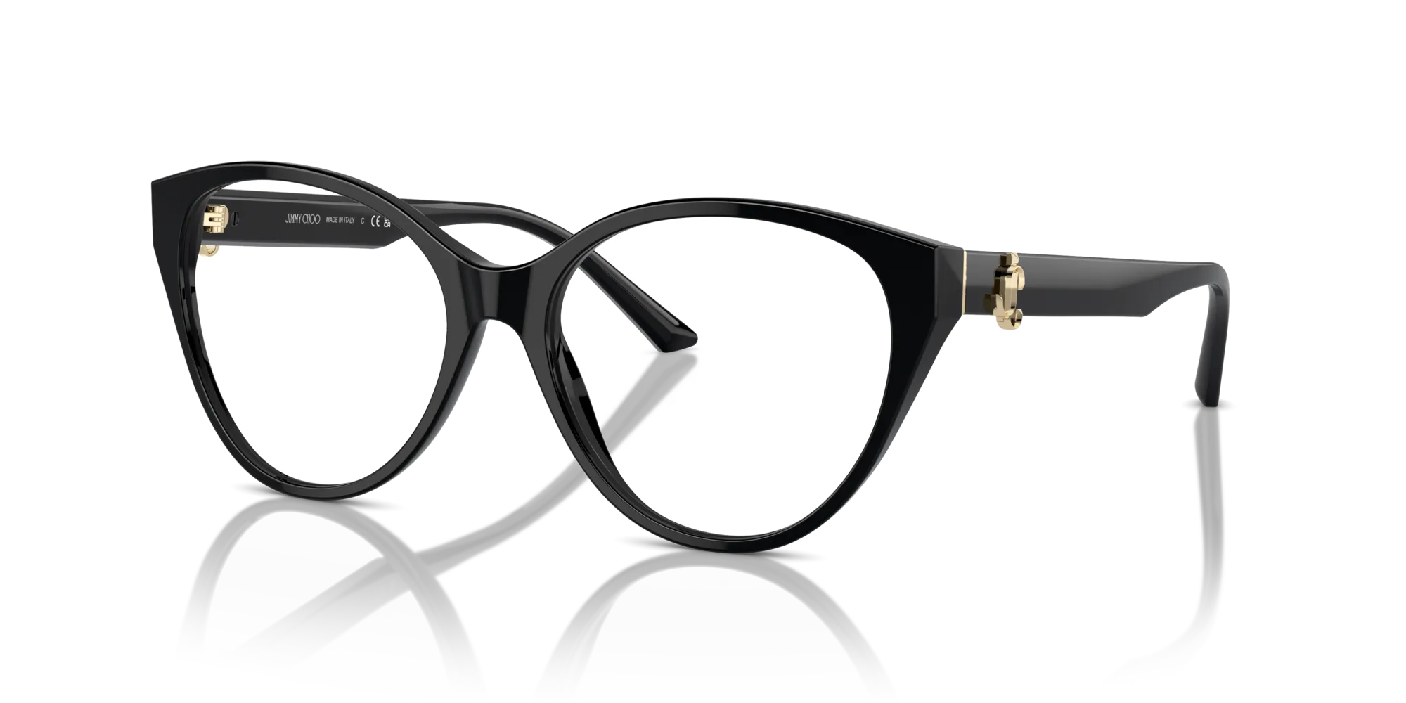 Jimmy Choo JC3009 5000 Montature da vista Acetato Nero Cat Eye - immagine 4