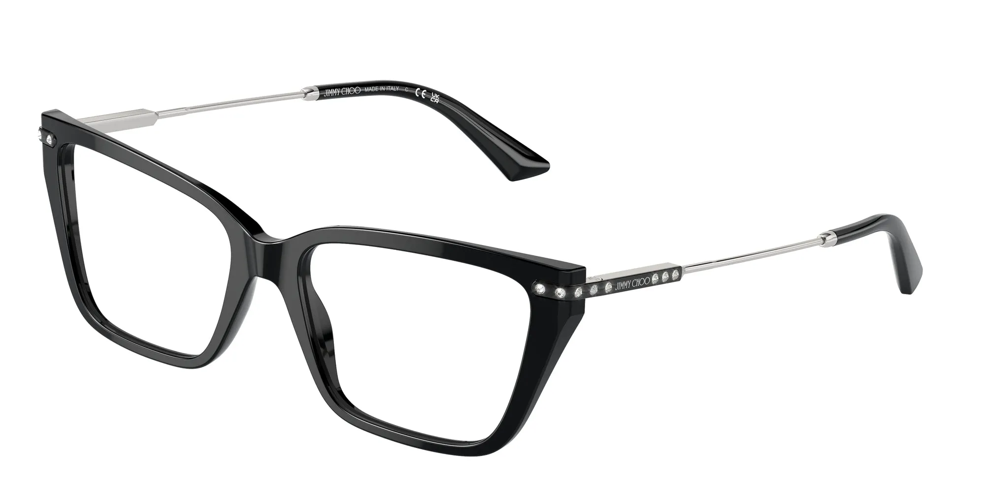Jimmy Choo JC3002B 5017 Montature da vista Acetato Nero Cat Eye - immagine 1