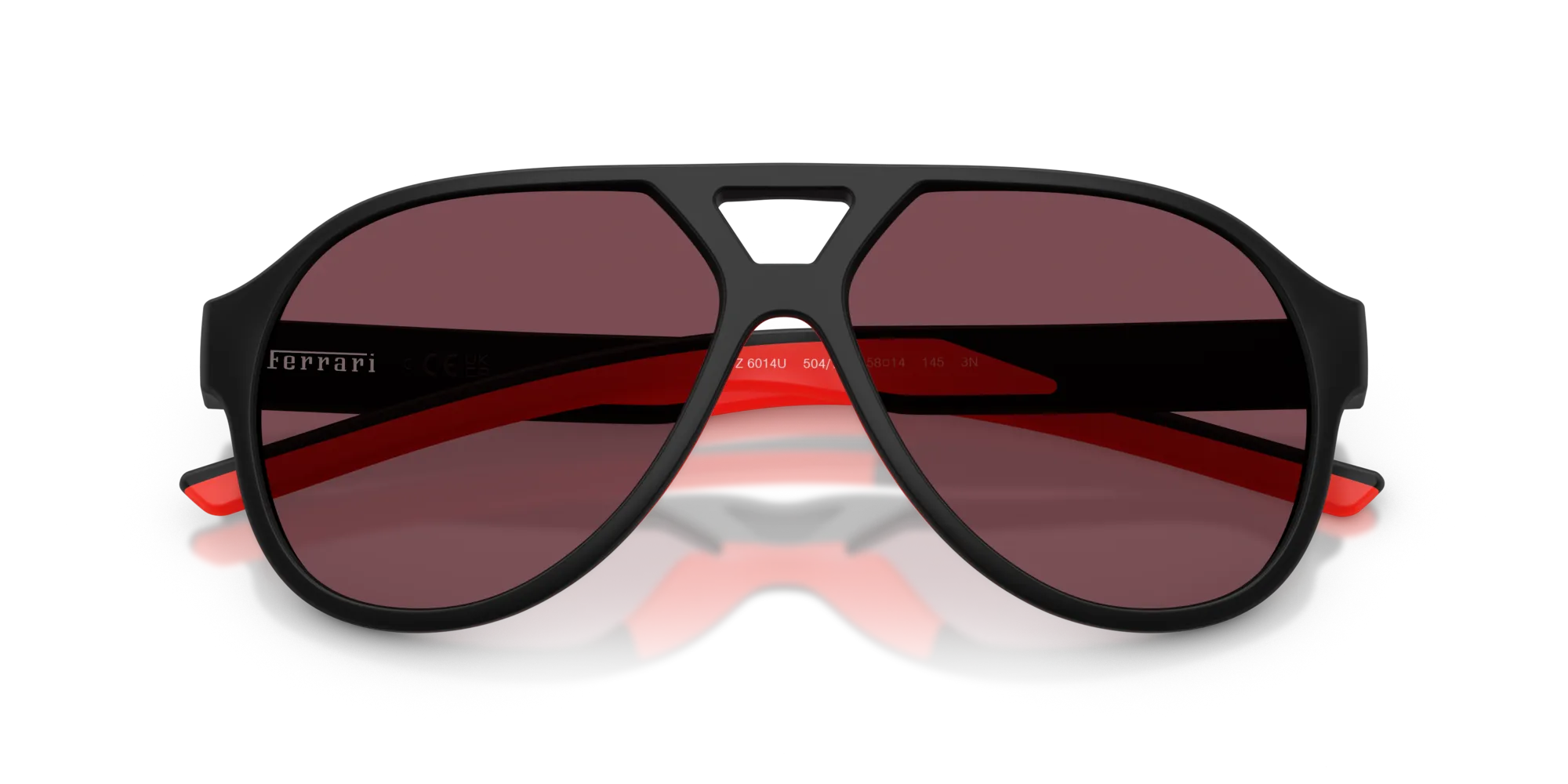 Ferrari Scuderia FZ6014U 504/1E Occhiali da sole Iniettato Nero Rosso Pilot Normale - immagine 2