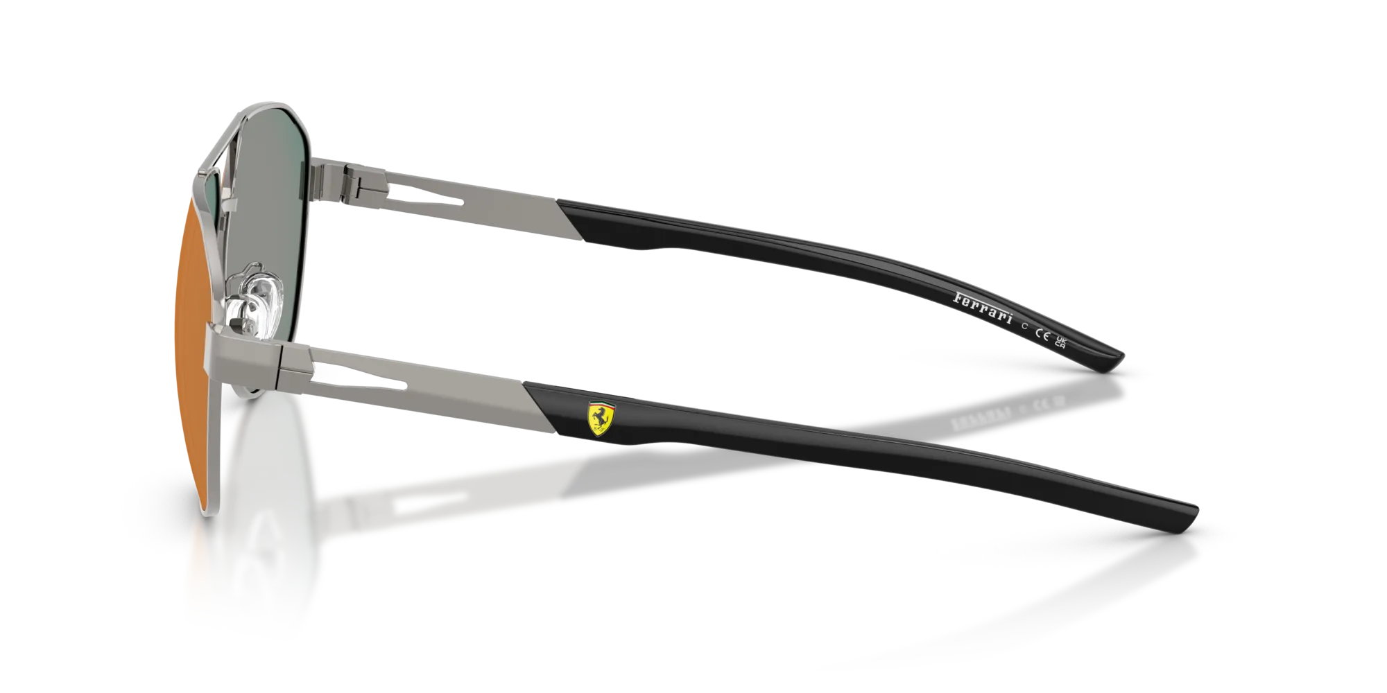 Ferrari Scuderia FZ5004D 104/6P Occhiali da sole Metallo Grigio Nero Geometrica Normale Specchiato - immagine 4