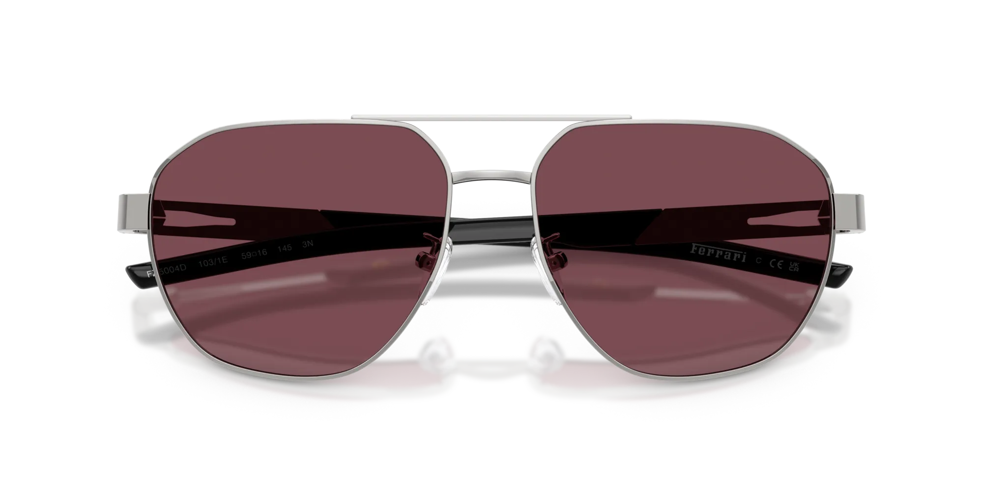 Ferrari Scuderia FZ5004D 103/1E Occhiali da sole Metallo Argento Rosso Geometrica Normale - immagine 2