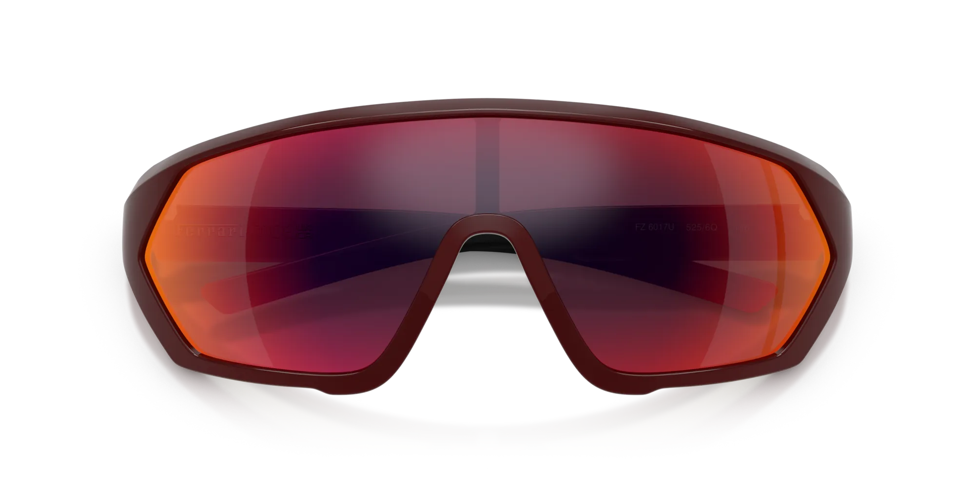 Ferrari Scuderia FZ6017U 525/6Q Occhiali da sole Iniettato Bordeaux Rosso Pillow Normale Specchiato - immagine 2