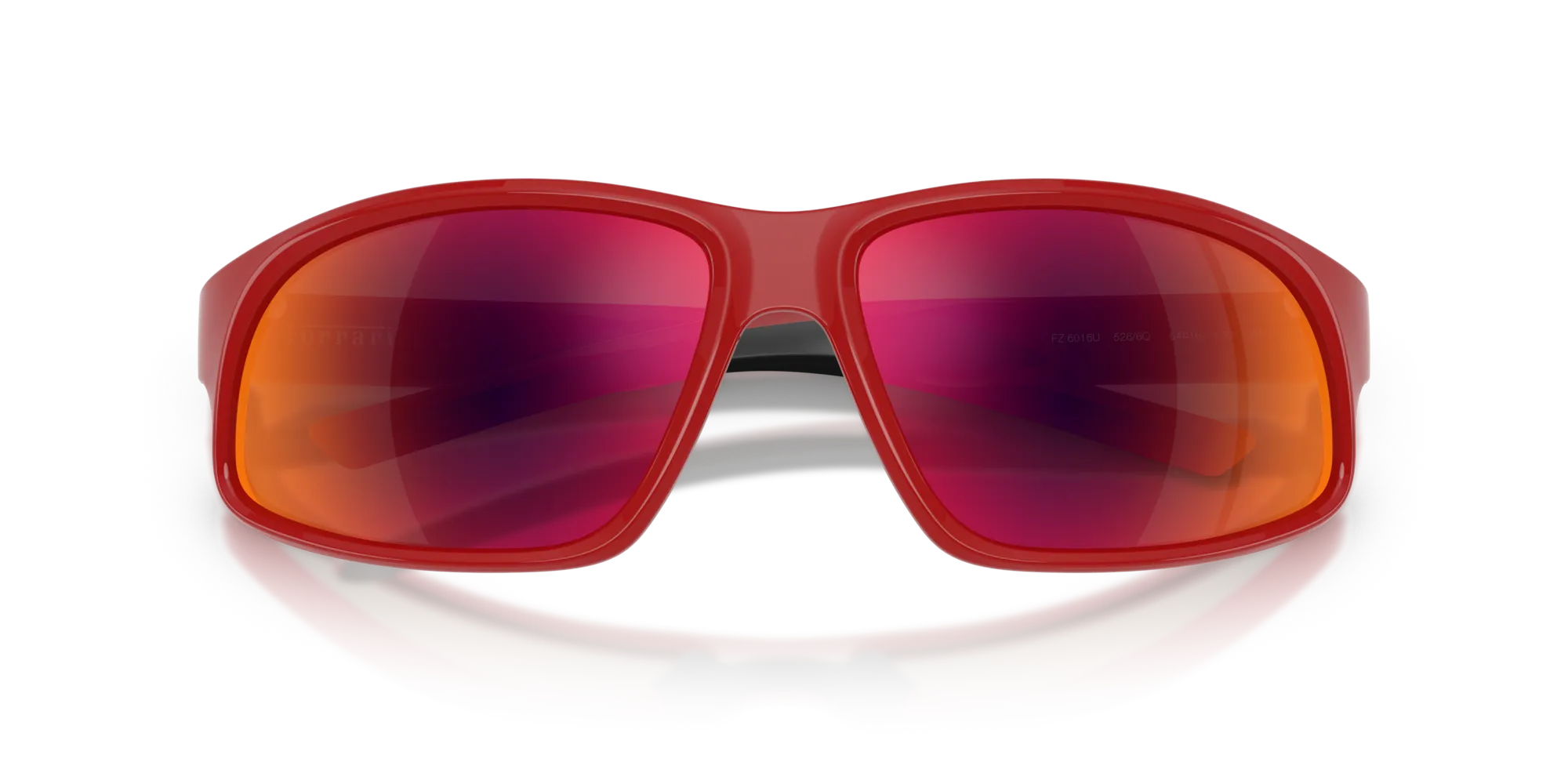 Ferrari Scuderia FZ6016U 526/6Q Occhiali da sole Iniettato Rosso Rosso Geometrica Normale Specchiato - immagine 2