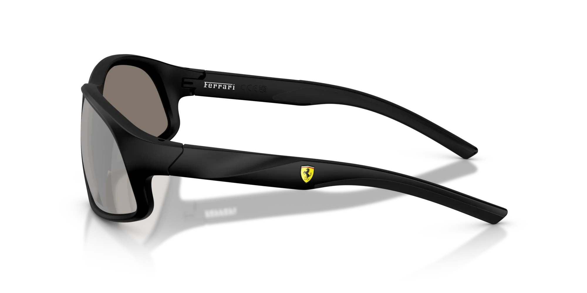 Ferrari Scuderia FZ6016U 504/6G Occhiali da sole Iniettato Nero Grigio Geometrica Normale Specchiato - immagine 4
