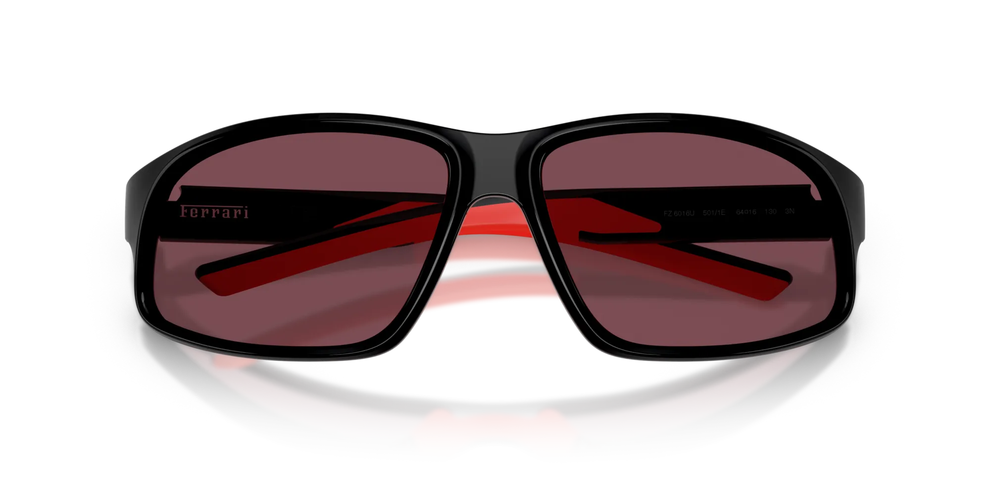 Ferrari Scuderia FZ6016U 501/1E Occhiali da sole Iniettato Nero Rosso Geometrica Normale - immagine 2