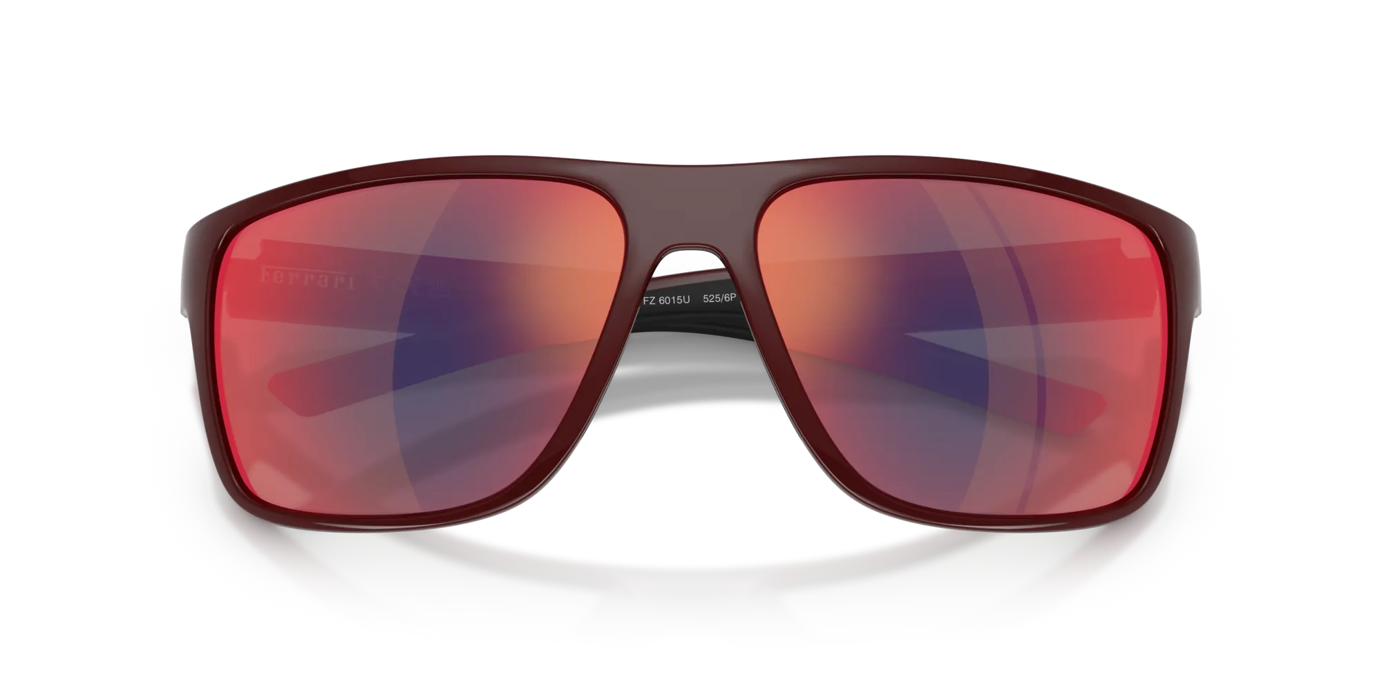 Ferrari Scuderia FZ6015U 525/6P Occhiali da sole Iniettato Bordeaux Nero Pillow Normale Specchiato - immagine 2