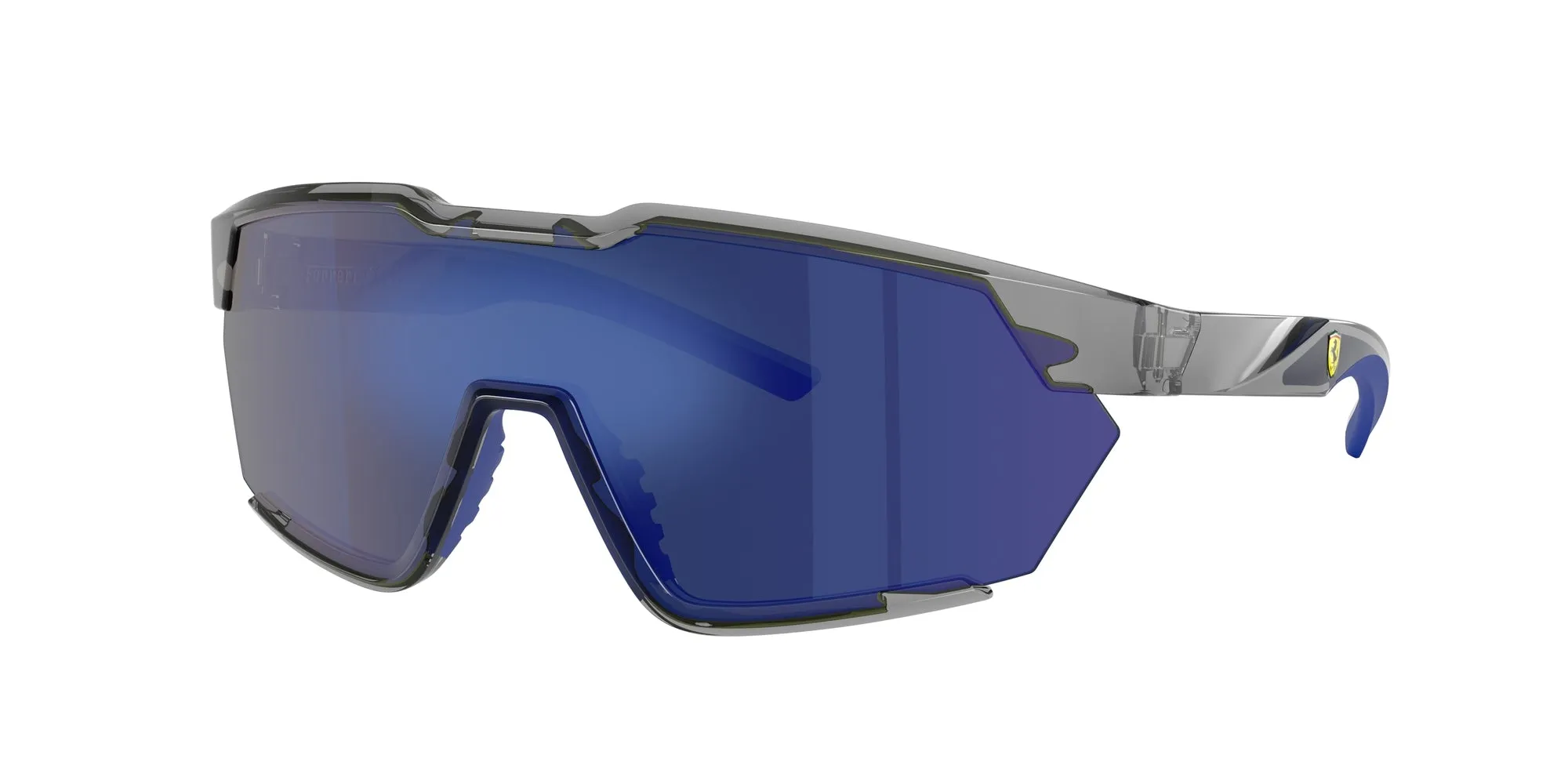 Ferrari Scuderia FZ6018U 524/87 Occhiali da sole Iniettato Grigio Blu Geometrica Specchiate - immagine 1