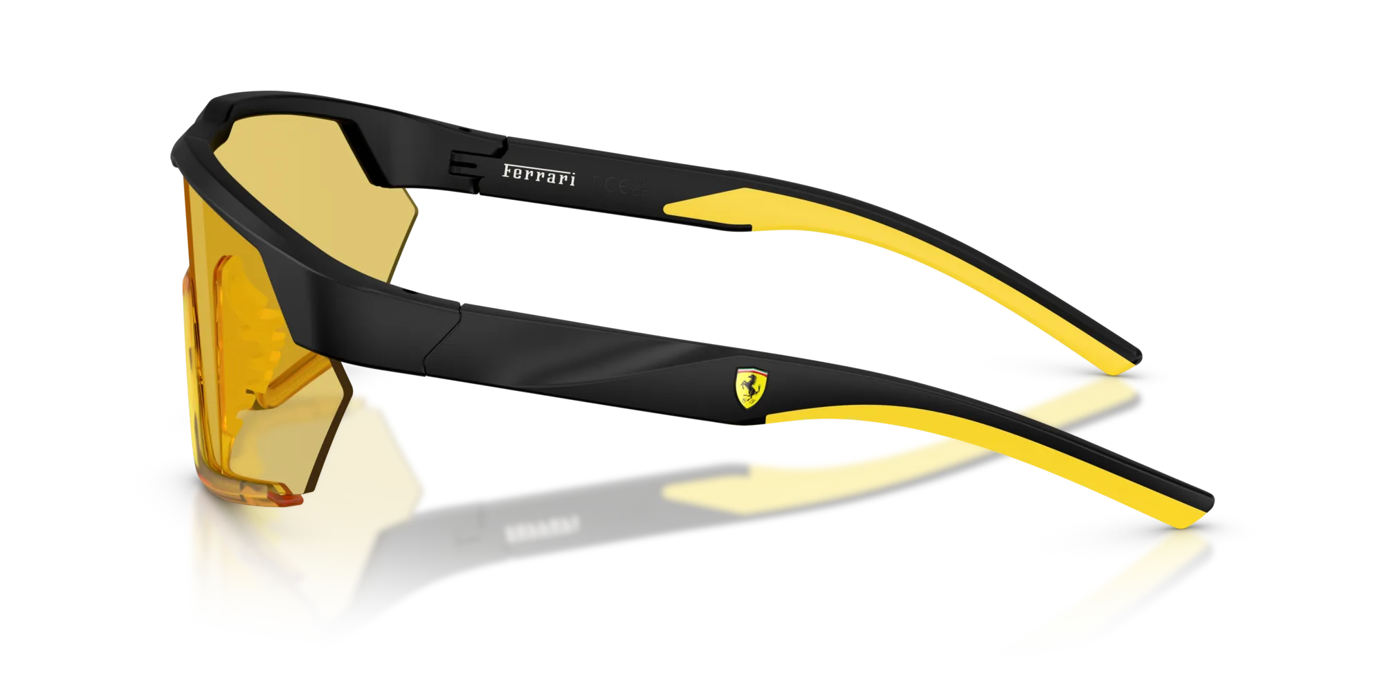 Ferrari Scuderia FZ6018U 504/V9 Occhiali da sole Iniettato Nero Giallo Geometrica Normale - immagine 4