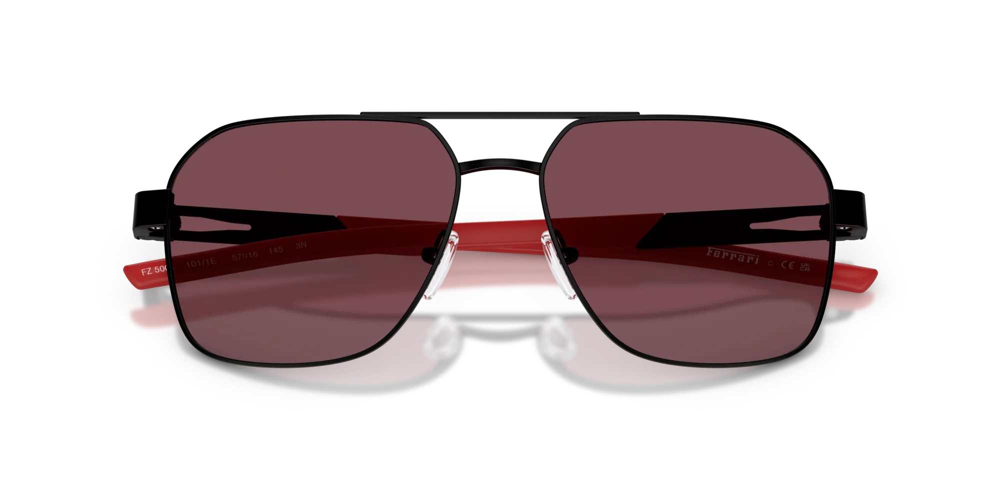 Ferrari Scuderia FZ5003 101/1E Occhiali da sole Metallo Nero Rosso Squadrata Normale - immagine 2