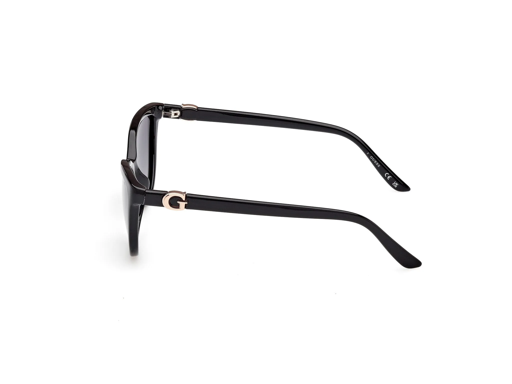 Guess GU00189 01D Occhiali da sole Iniettato Nero Fumo Cat Eye Polarizzata - immagine 3