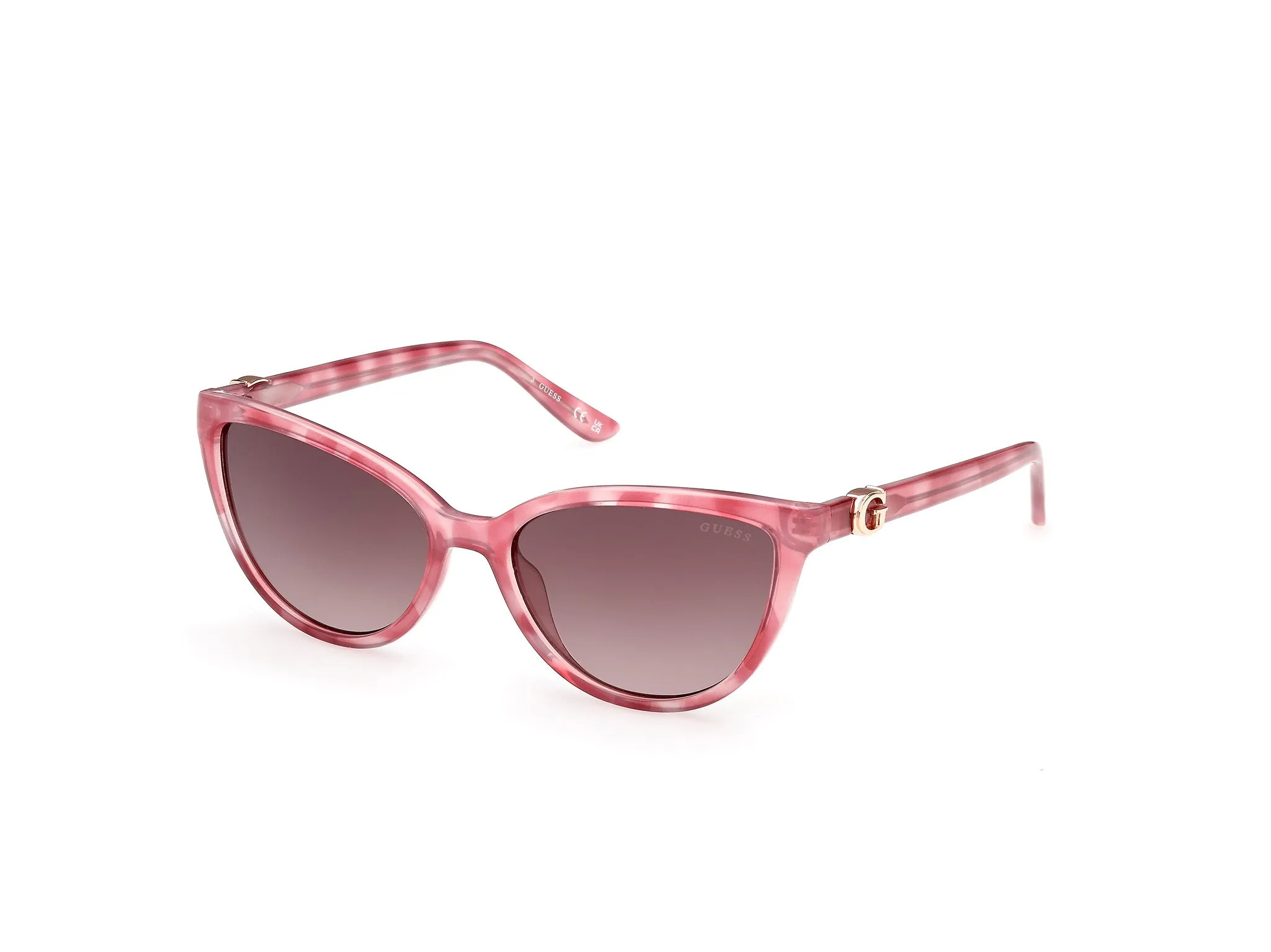 Guess GU00189 74F Occhiali da sole Iniettato Rosa Marrone Cat Eye Normale - immagine 1