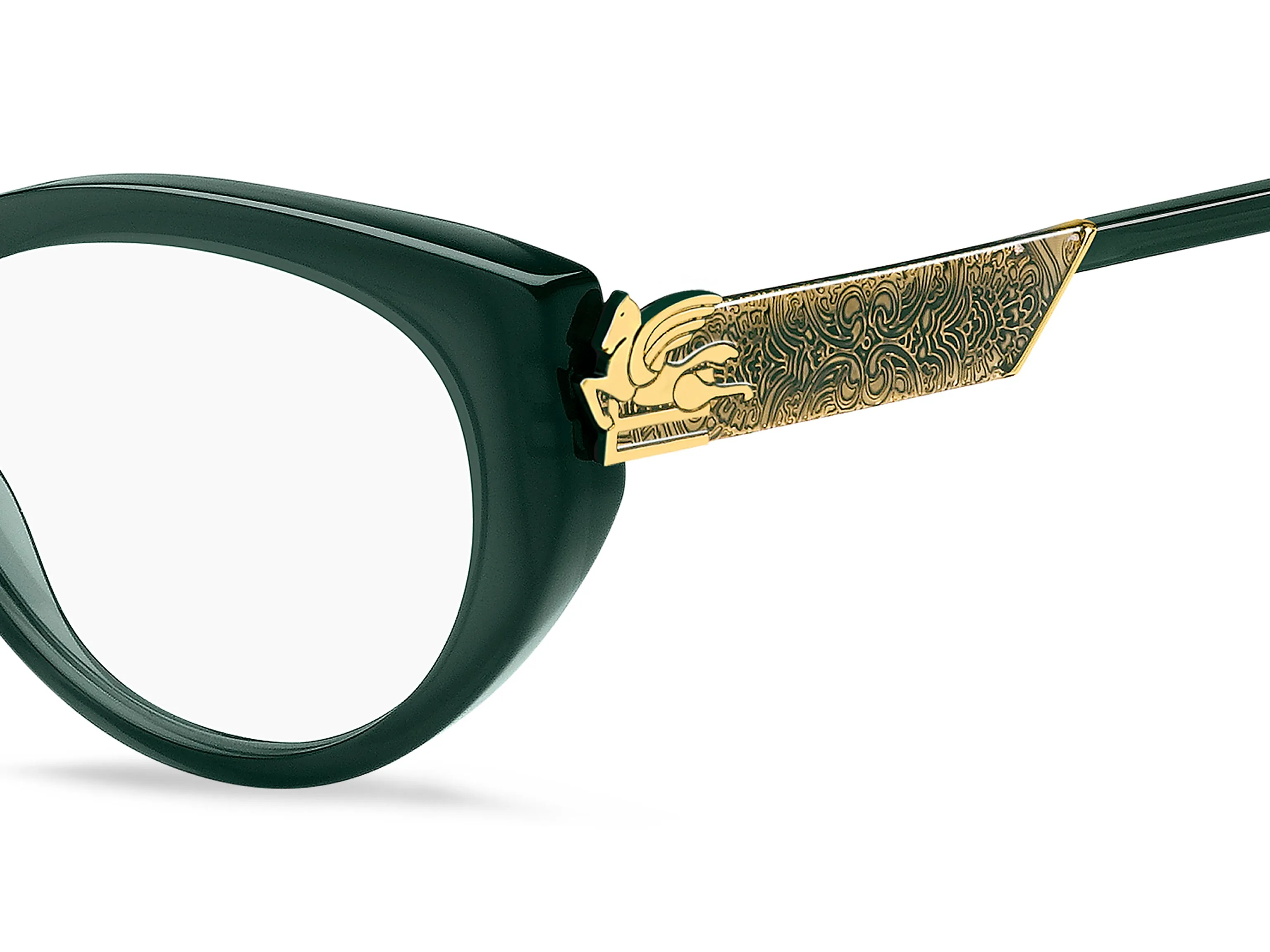 ETRO ETRO 0041 1ED/99 Montature da vista Acetato Verde Trasparente Cat Eye Normale - immagine 3
