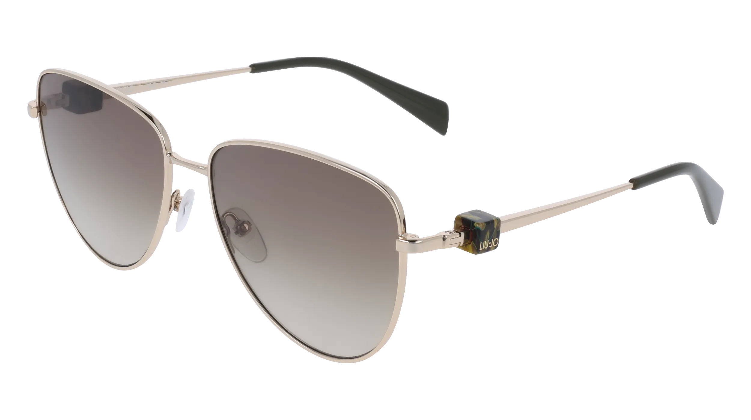 Liu Jo LJ161S 714 Occhiali da sole Metallo Oro Marrone Pilot Normale - immagine 1