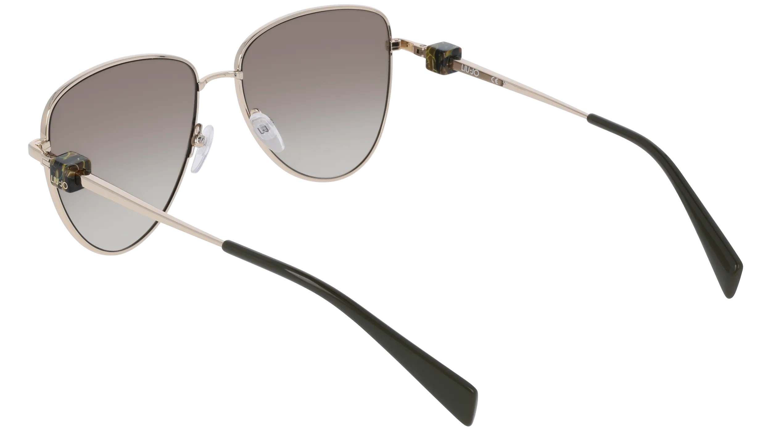 Liu Jo LJ161S 714 Occhiali da sole Metallo Oro Marrone Pilot Normale - immagine 4