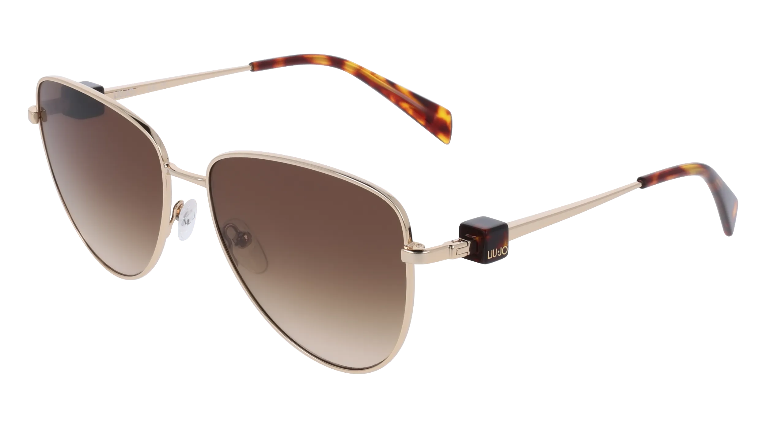 Liu Jo LJ161S 731 Occhiali da sole Metallo Oro Pilot Normale - immagine 1