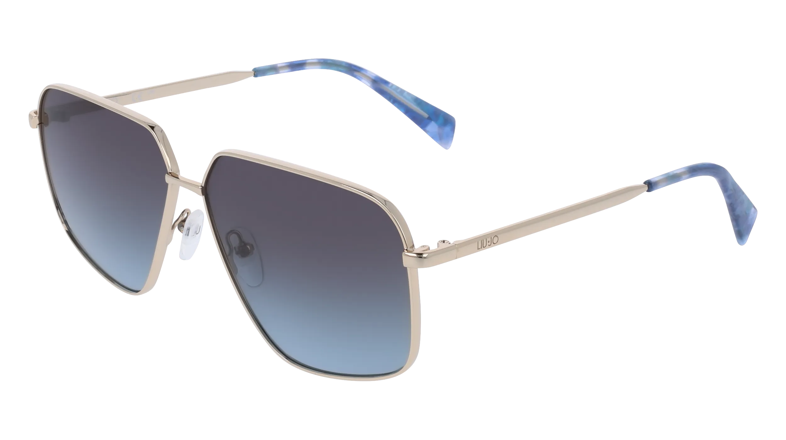 Liu Jo LJ162S 722 Occhiali da sole Metallo Oro Grigio Pilot Normale - immagine 1