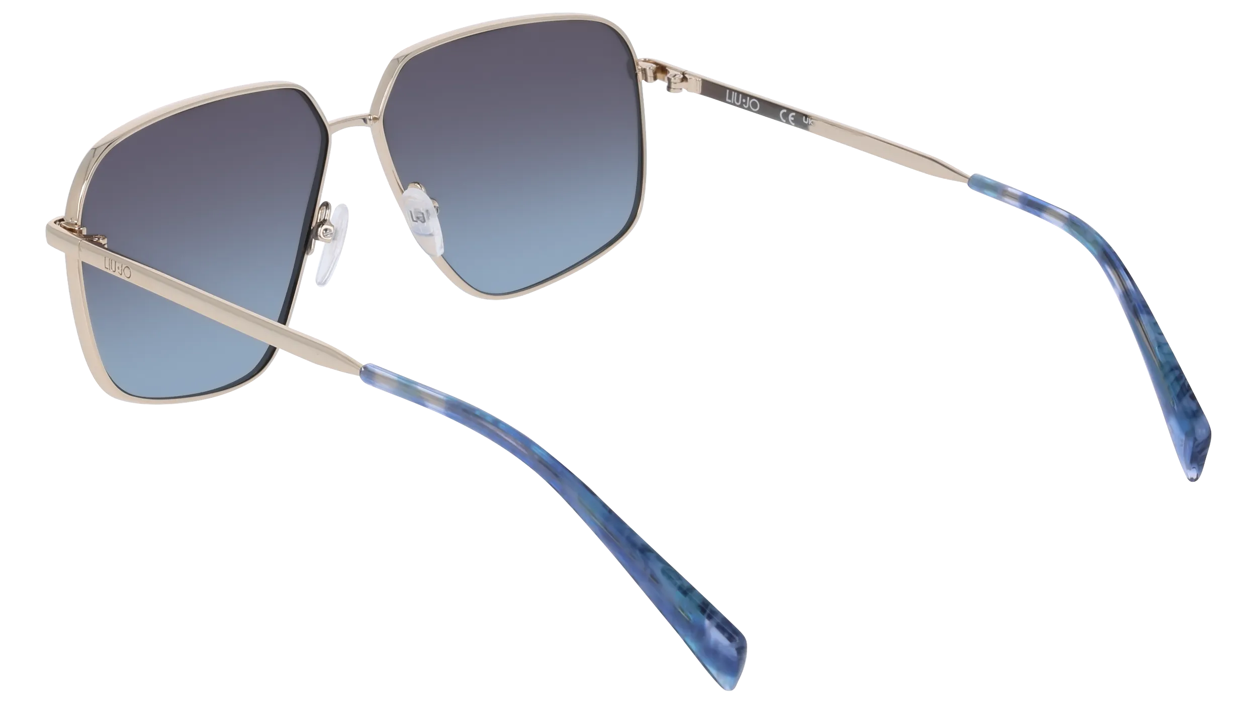 Liu Jo LJ162S 722 Occhiali da sole Metallo Oro Grigio Pilot Normale - immagine 4