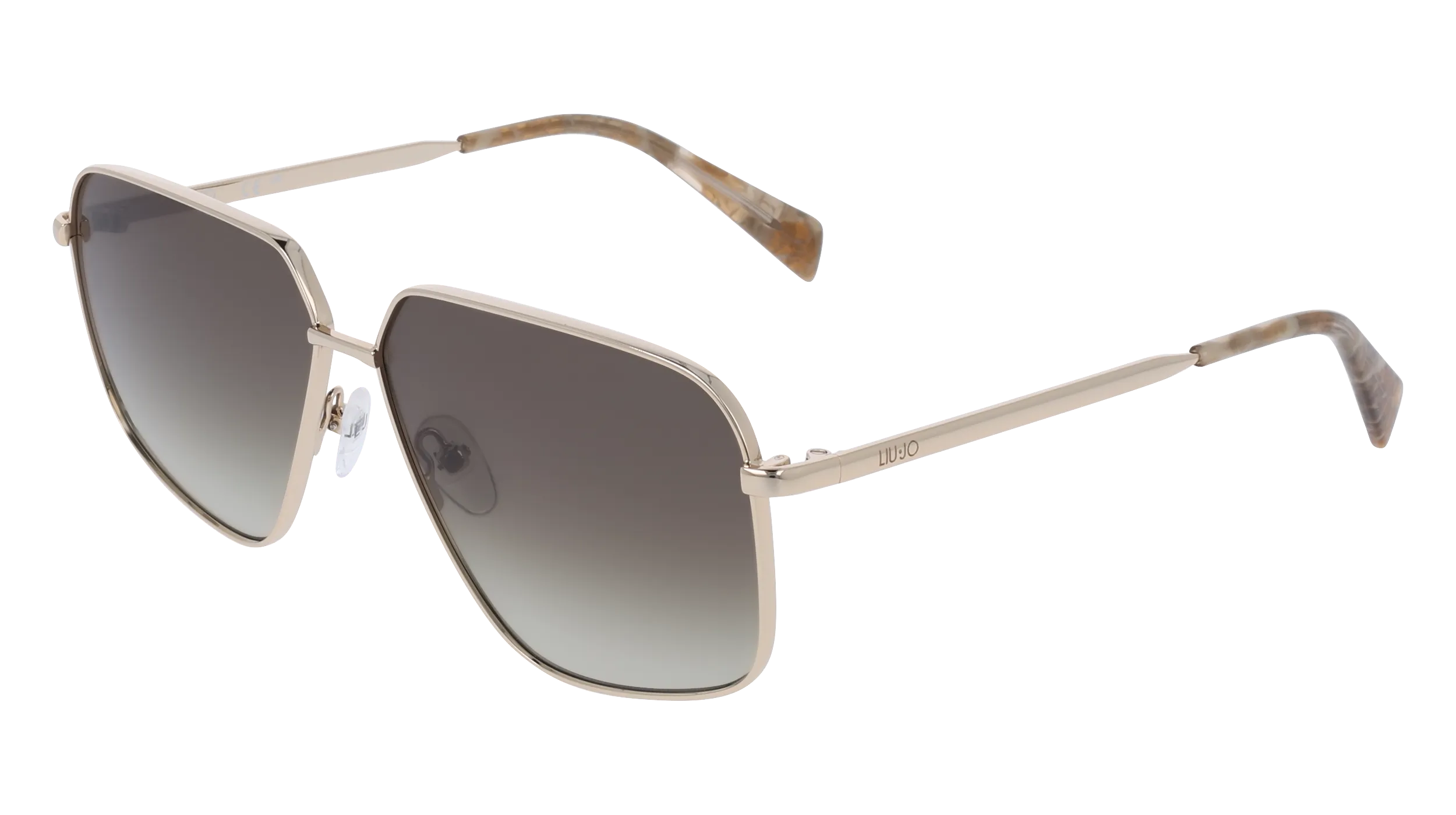 Liu Jo LJ162S 714 Occhiali da sole Metallo Oro Marrone Pilot Normale - immagine 1