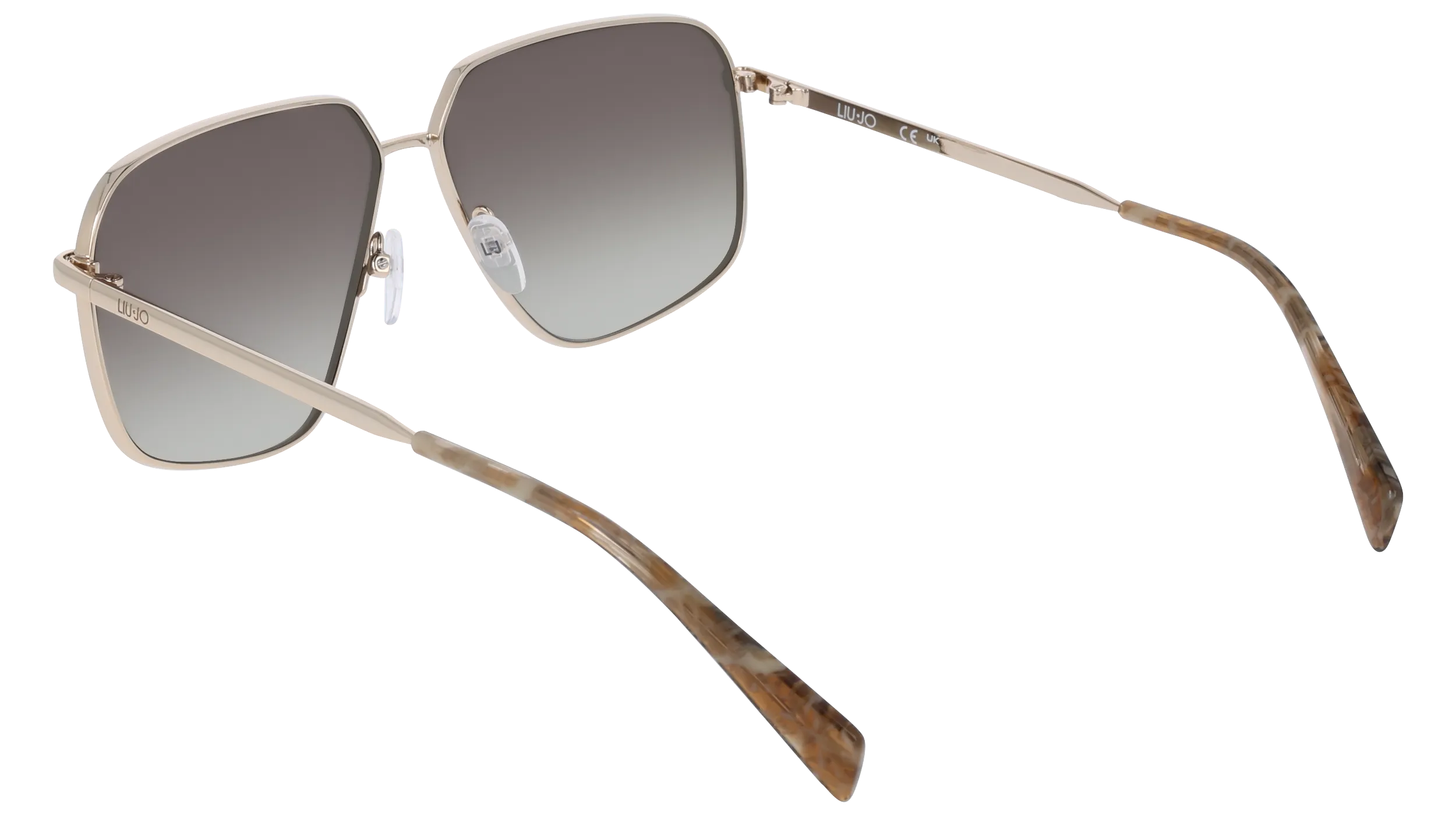 Liu Jo LJ162S 714 Occhiali da sole Metallo Oro Marrone Pilot Normale - immagine 4