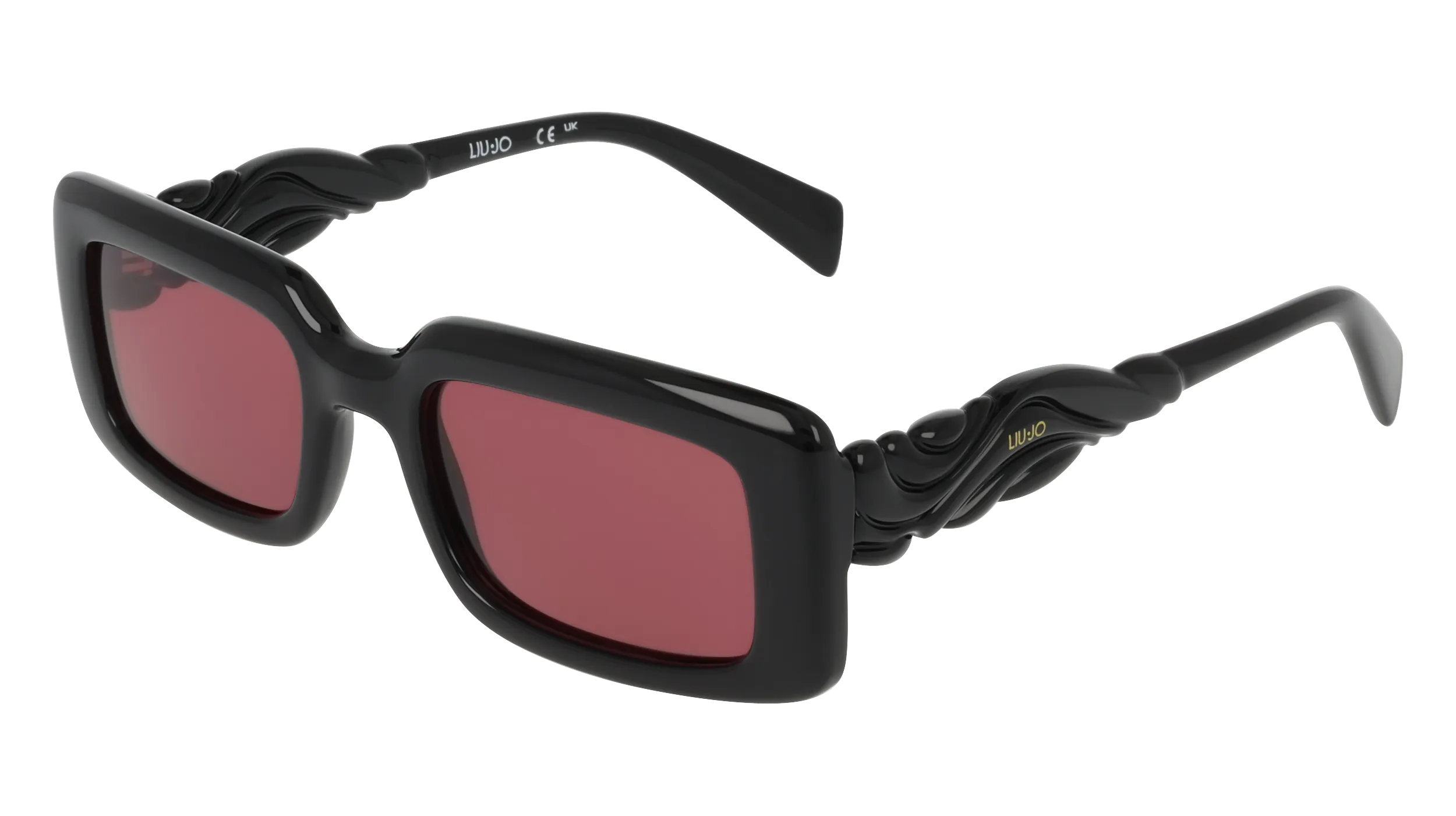 Liu Jo LJ806S 001 Occhiali da sole Bio-iniettato Nero Rosso Squadrata Normale - immagine 1