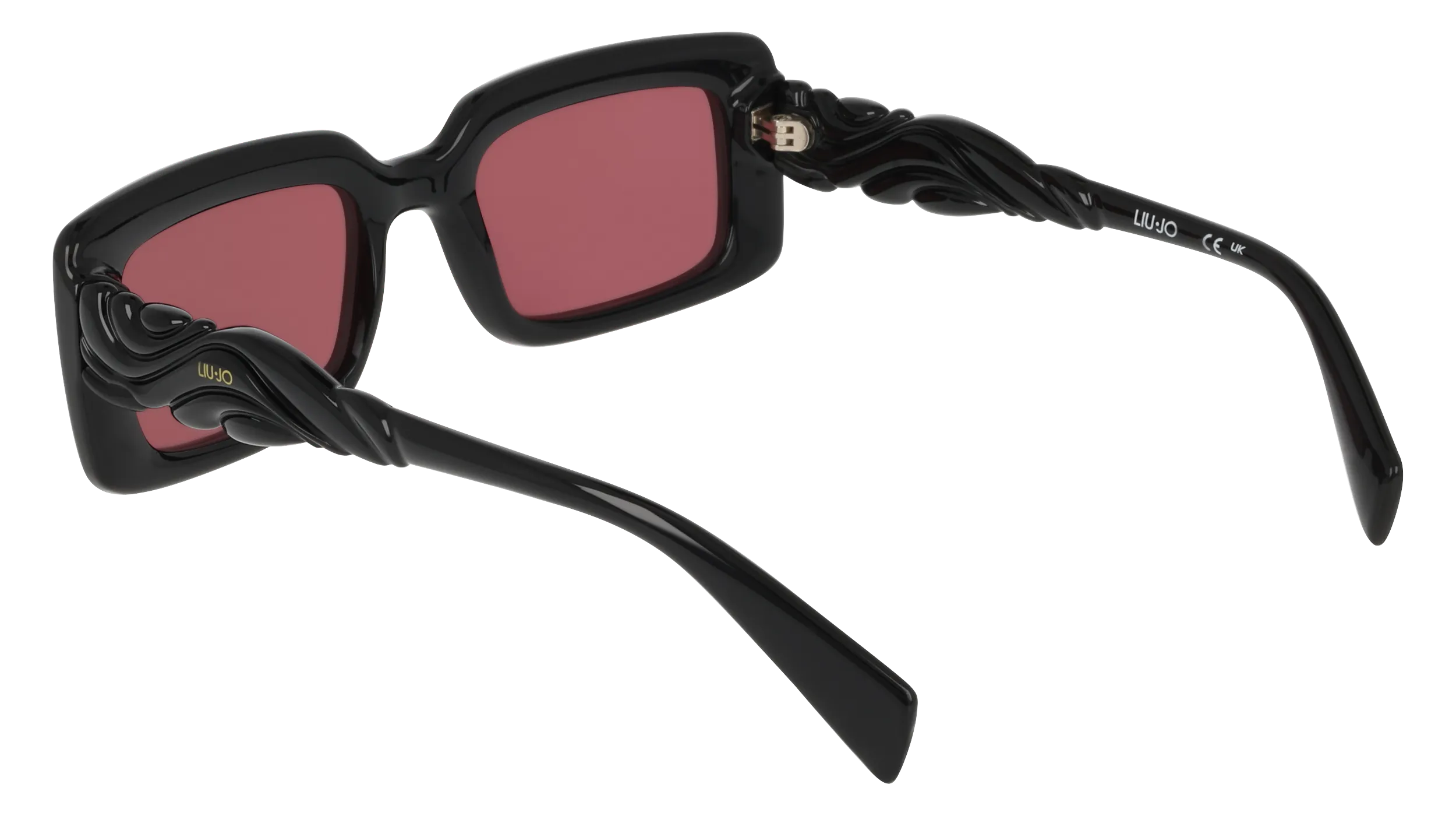 Liu Jo LJ806S 001 Occhiali da sole Bio-iniettato Nero Rosso Squadrata Normale - immagine 4