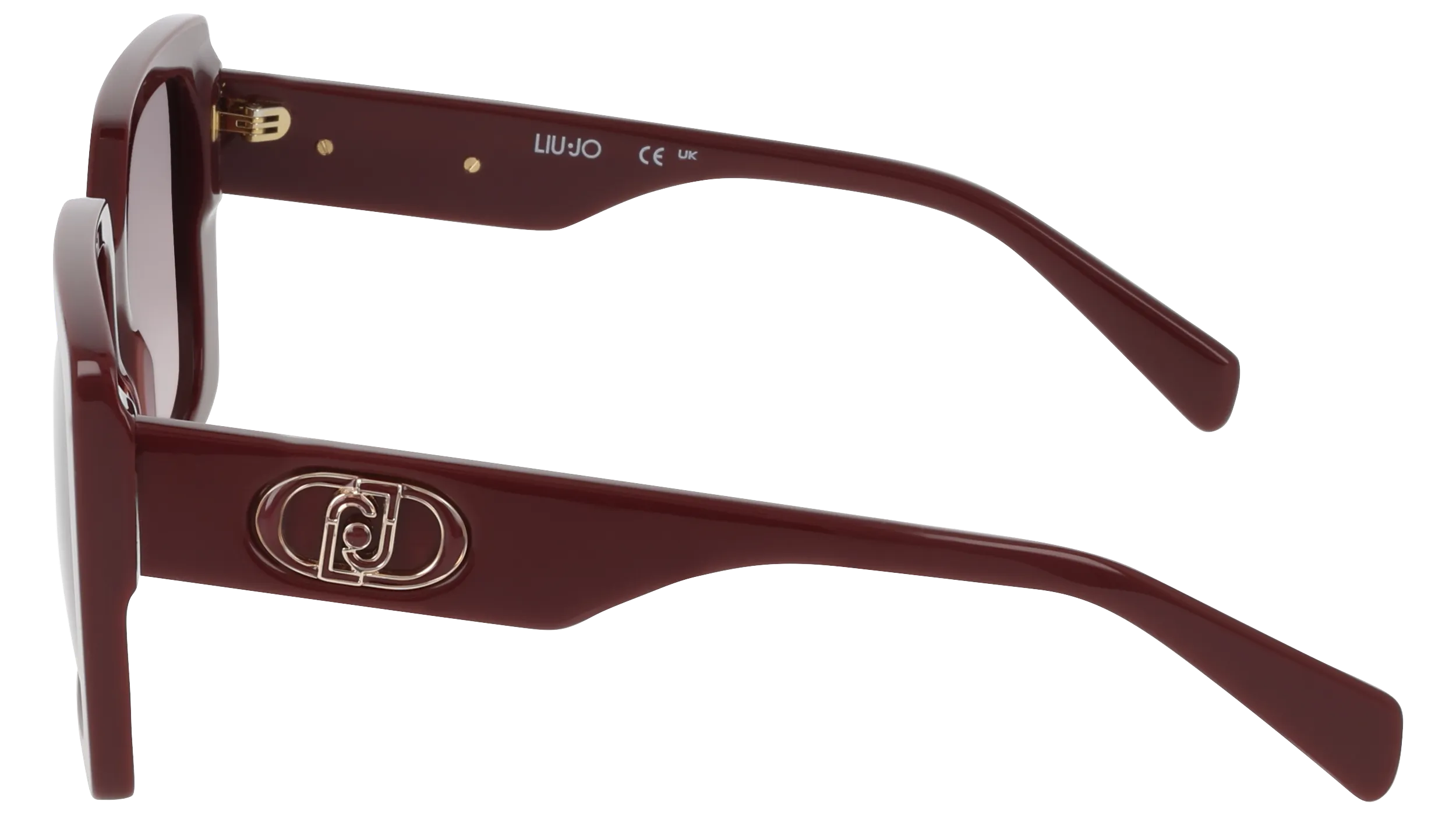 Liu Jo LJ816S 602 Occhiali da sole Acetato Rosso Bordeaux Squadrata Normale - immagine 3
