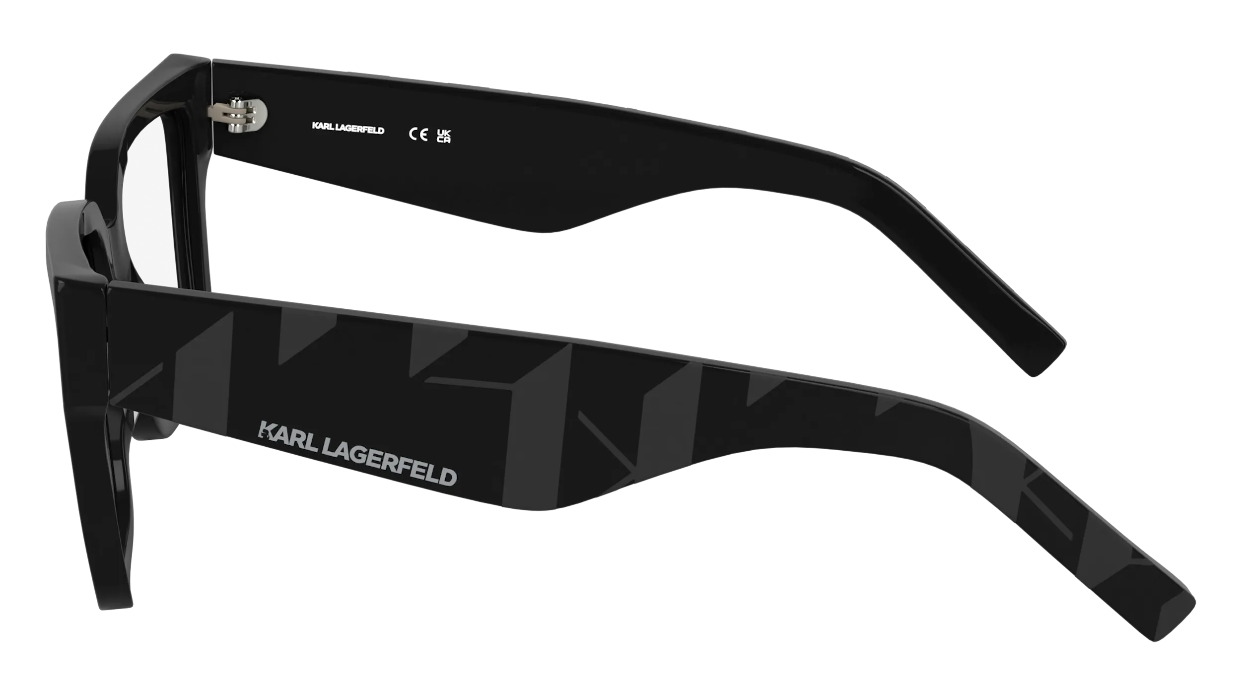 Karl Lagerfeld KL6201 001 Montature da vista Acetato Nero Squadrata Normale - immagine 3