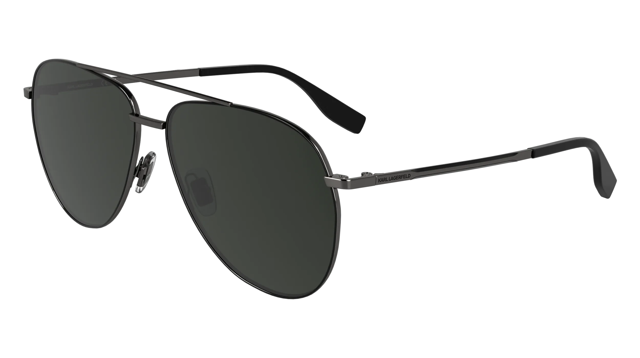Karl Lagerfeld KL360S 015 Occhiali da sole Metallo Fumo Pilot Normale - immagine 1