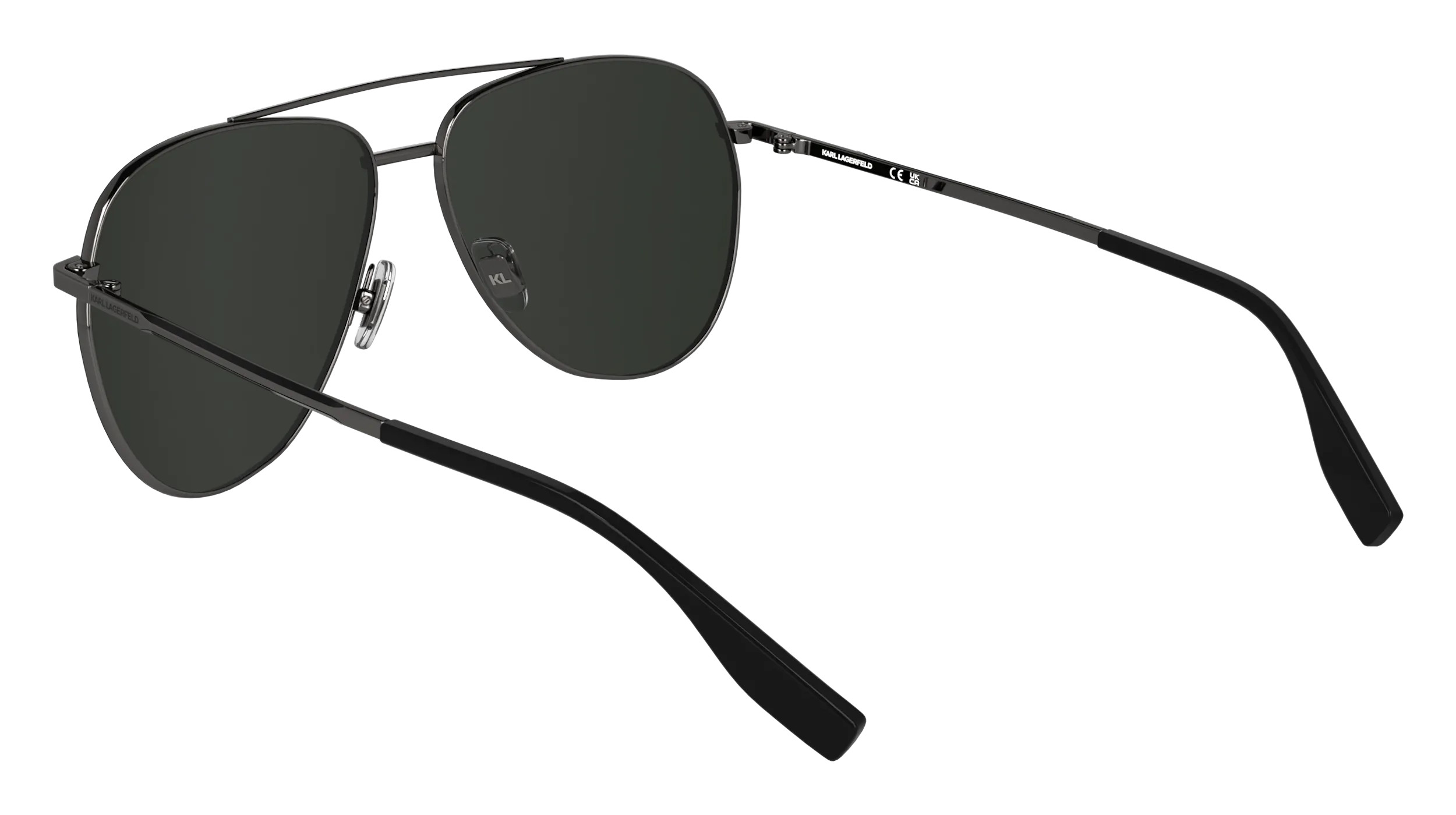 Karl Lagerfeld KL360S 015 Occhiali da sole Metallo Fumo Pilot Normale - immagine 4