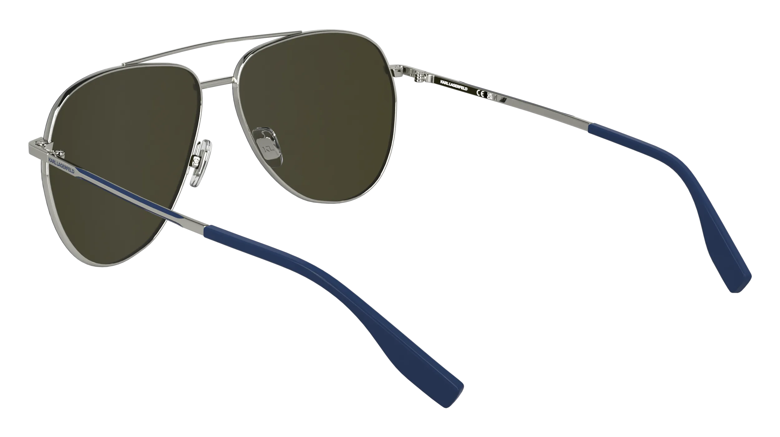 Karl Lagerfeld KL360S 040 Occhiali da sole Metallo Argento Pilot Normale - immagine 4