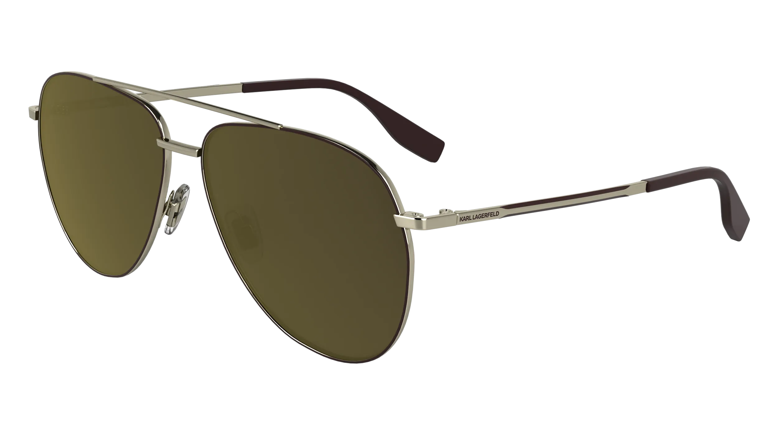 Karl Lagerfeld KL360S 712 Occhiali da sole Metallo Oro Pilot Normale - immagine 1