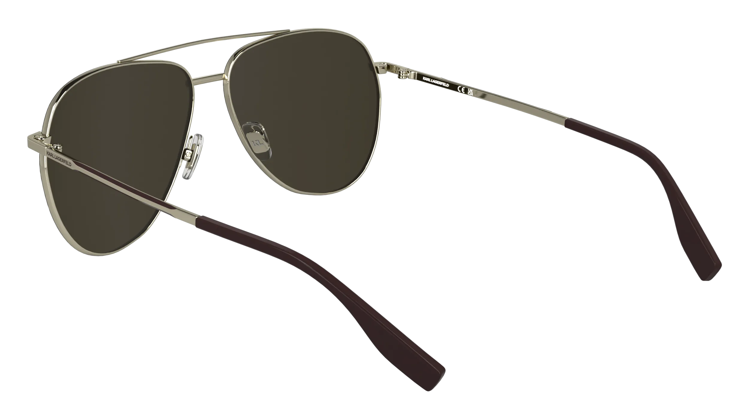 Karl Lagerfeld KL360S 712 Occhiali da sole Metallo Oro Pilot Normale - immagine 4